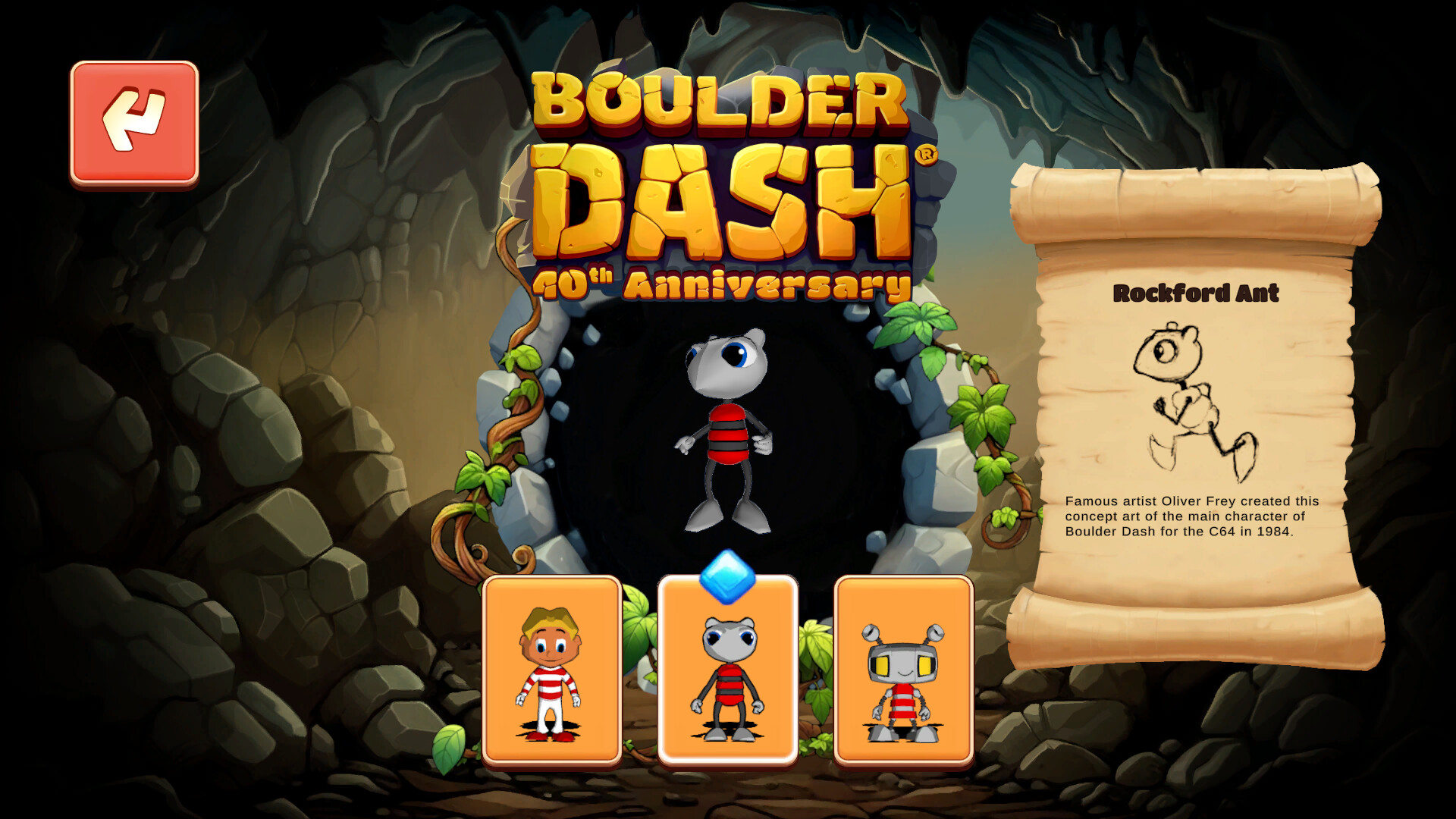 Скриншот: BOULDER DASH 40th Anniversary
