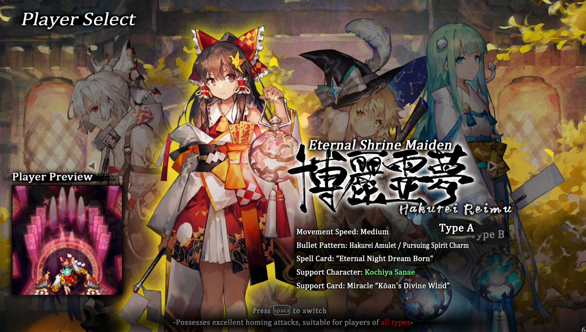 Скриншот: TouHou Makuka Sai ~ Fantastic Danmaku Festival Part III