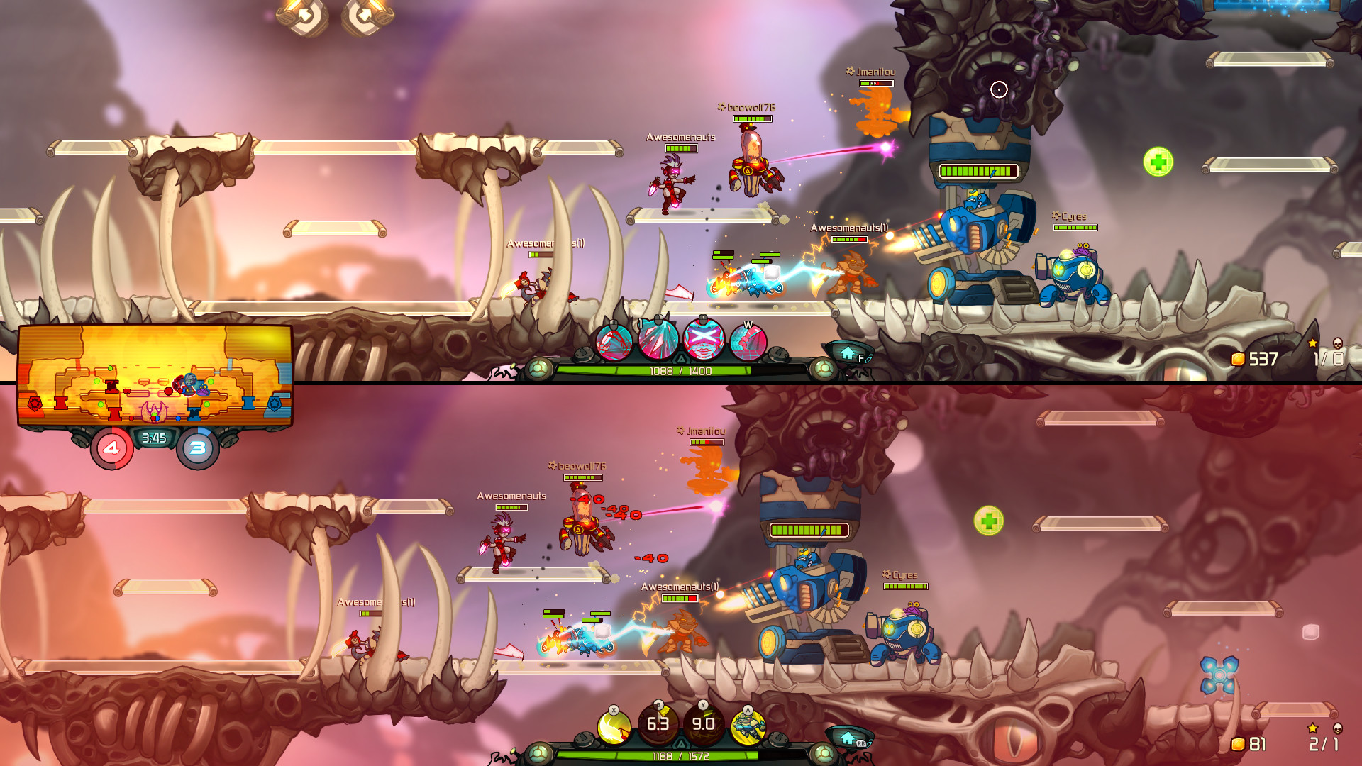 Скриншот: Awesomenauts