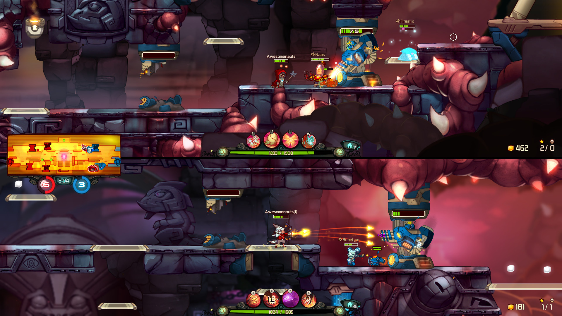 Скриншот: Awesomenauts