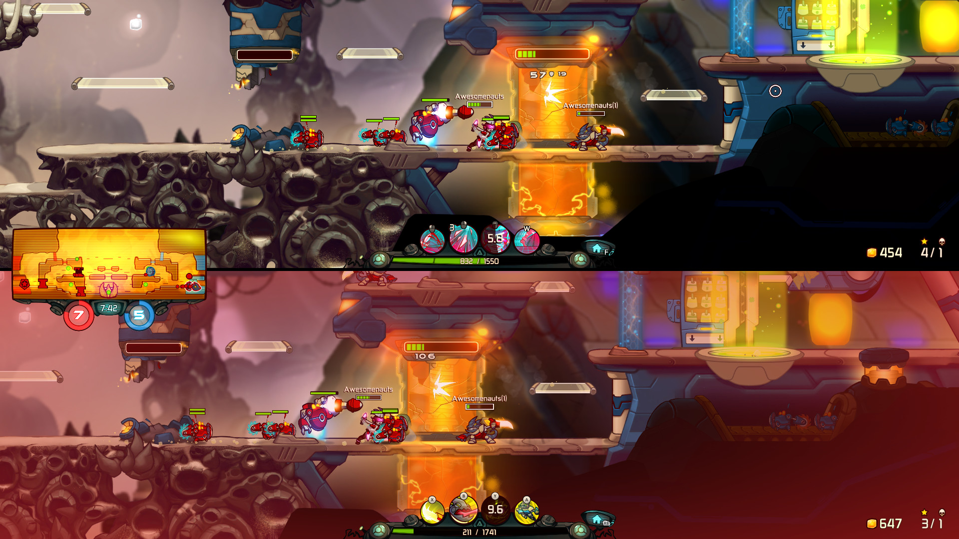 Скриншот: Awesomenauts