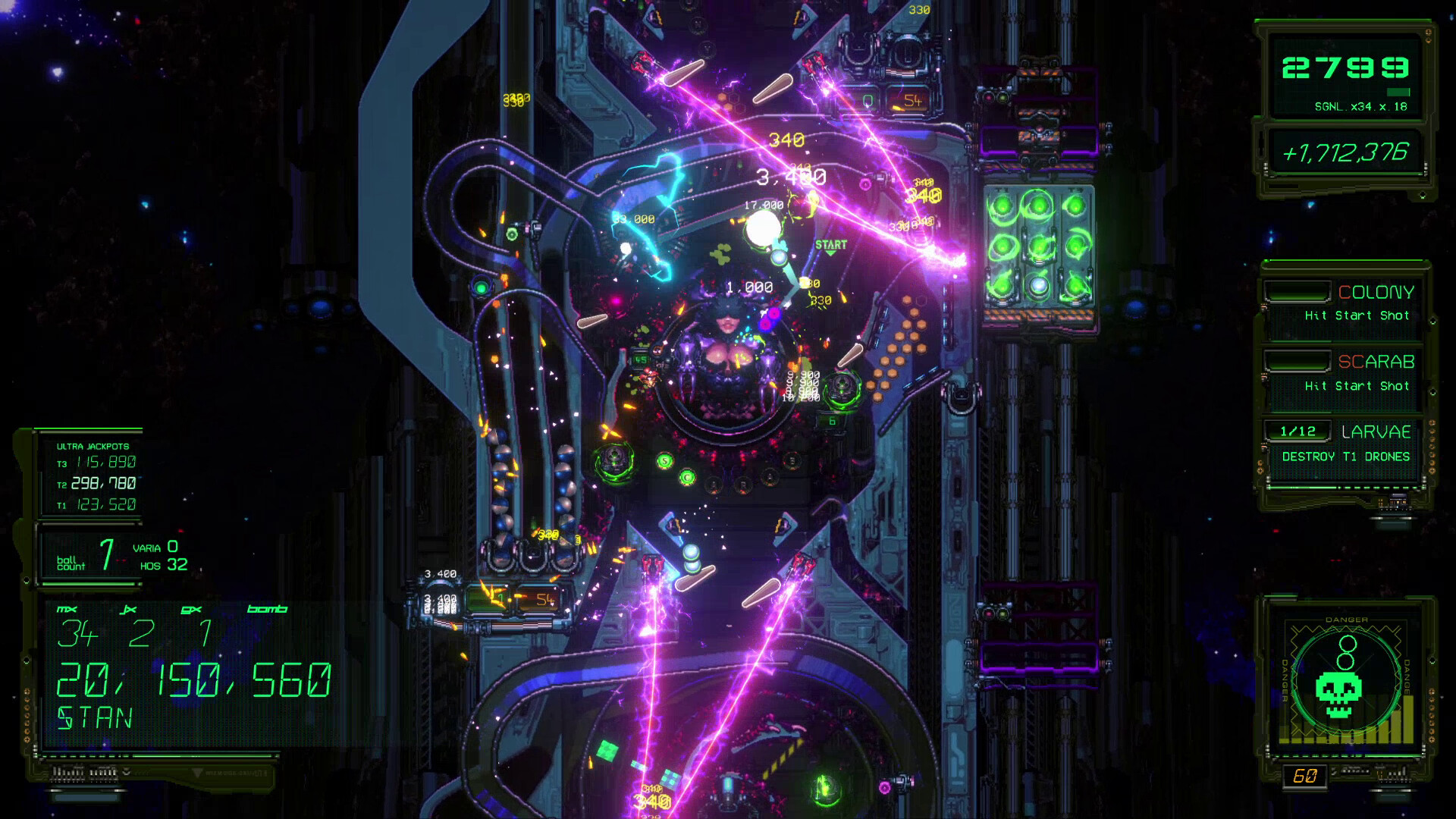 Скриншот: XENOTILT: HOSTILE PINBALL ACTION