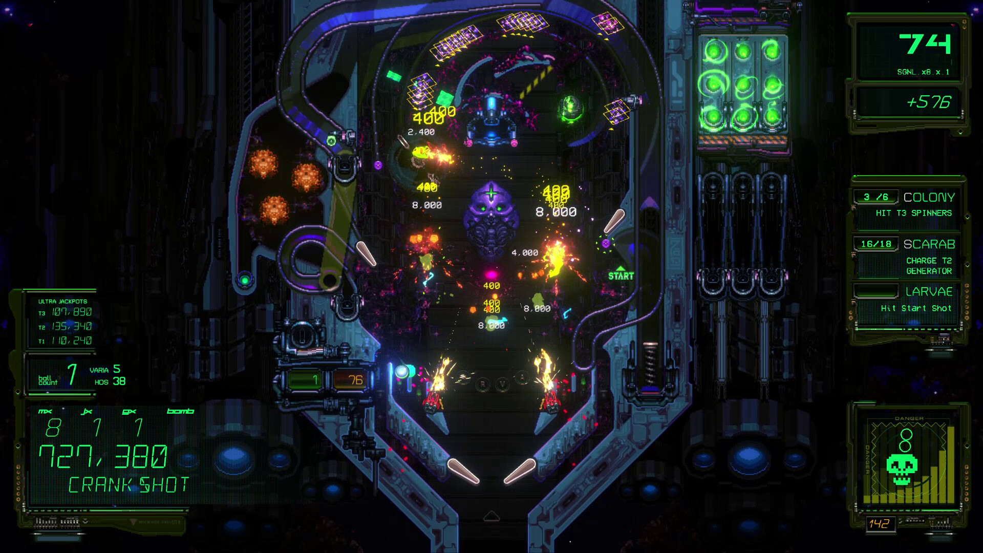 Скриншот: XENOTILT: HOSTILE PINBALL ACTION