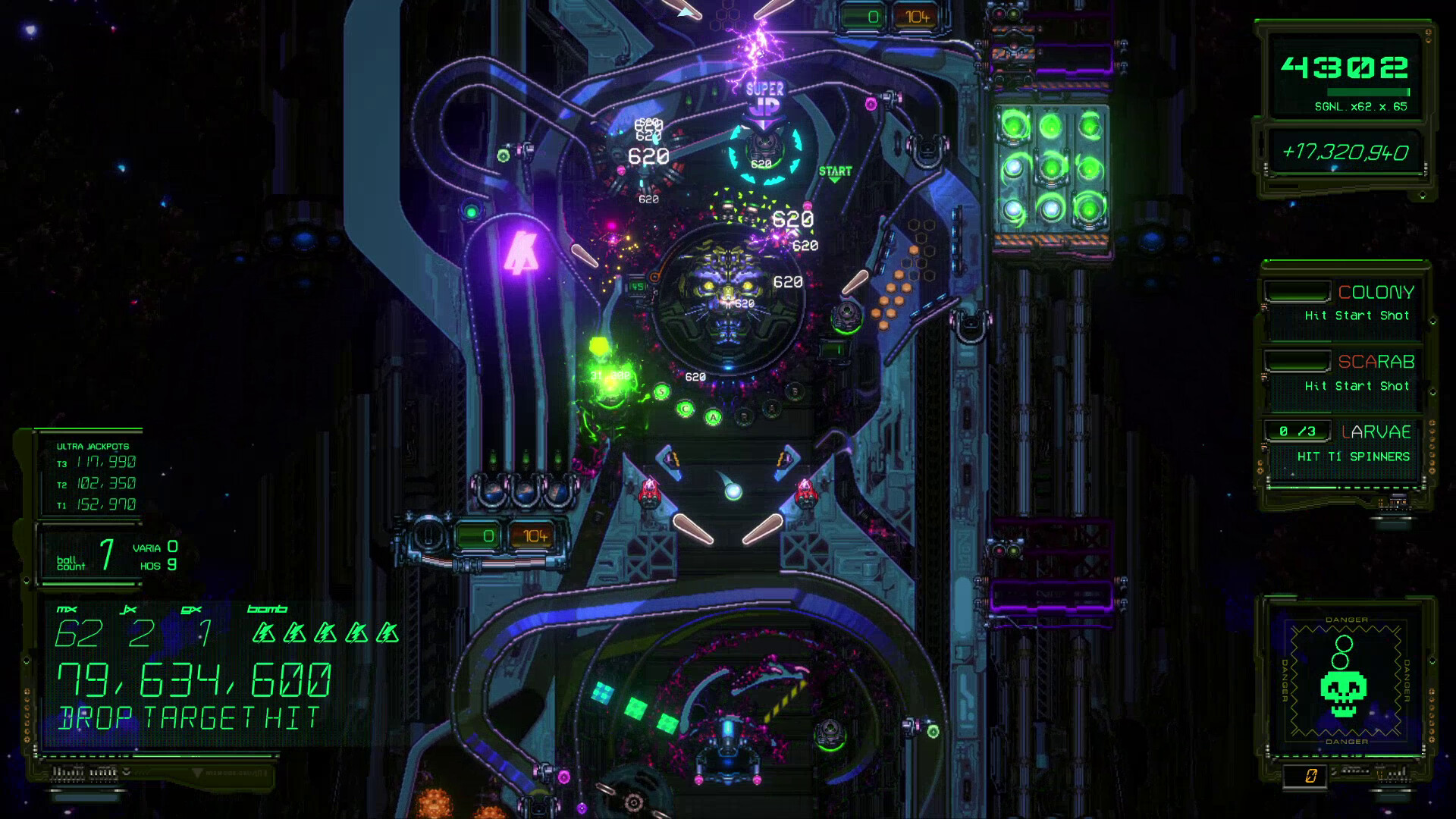 Скриншот: XENOTILT: HOSTILE PINBALL ACTION