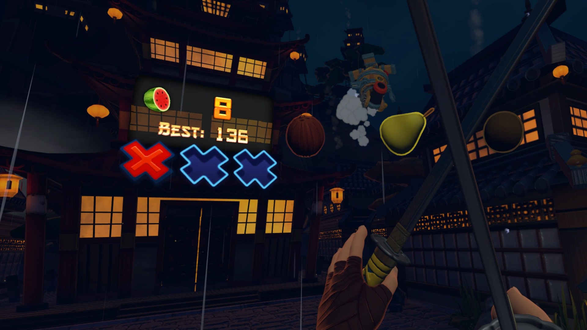 Скриншот: Fruit Ninja VR