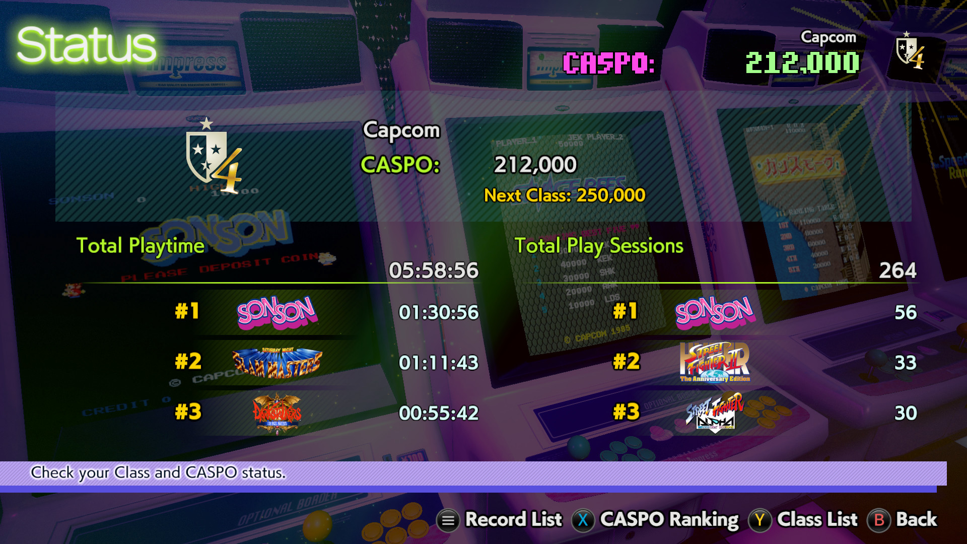 Скриншот: Capcom Arcade 2nd Stadium