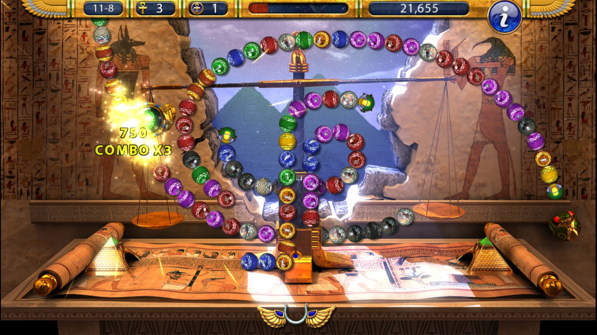 Скриншот: Luxor 2 HD