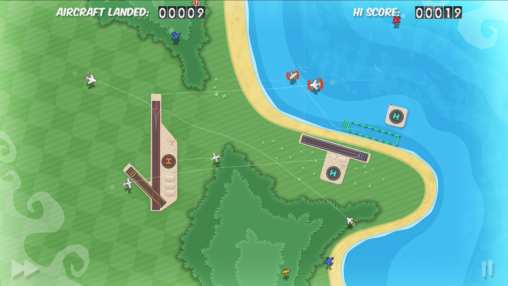 Скриншот: Flight Control HD
