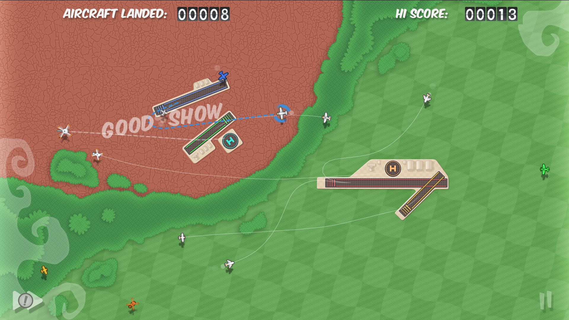 Скриншот: Flight Control HD