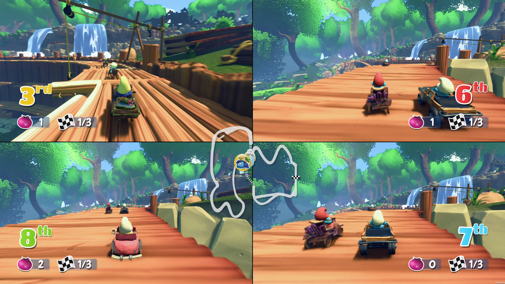 Скриншот: Smurfs Kart