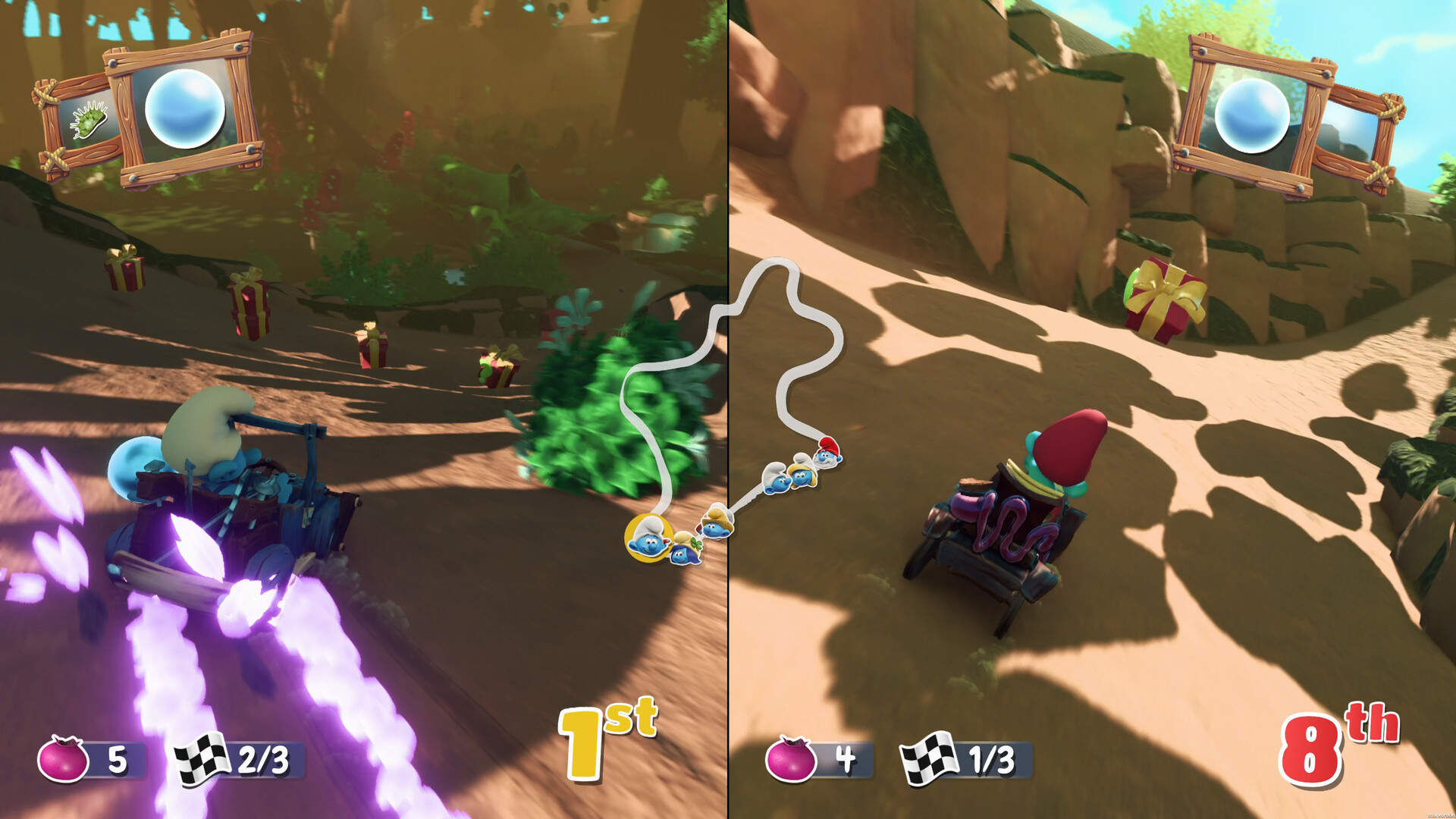 Скриншот: Smurfs Kart