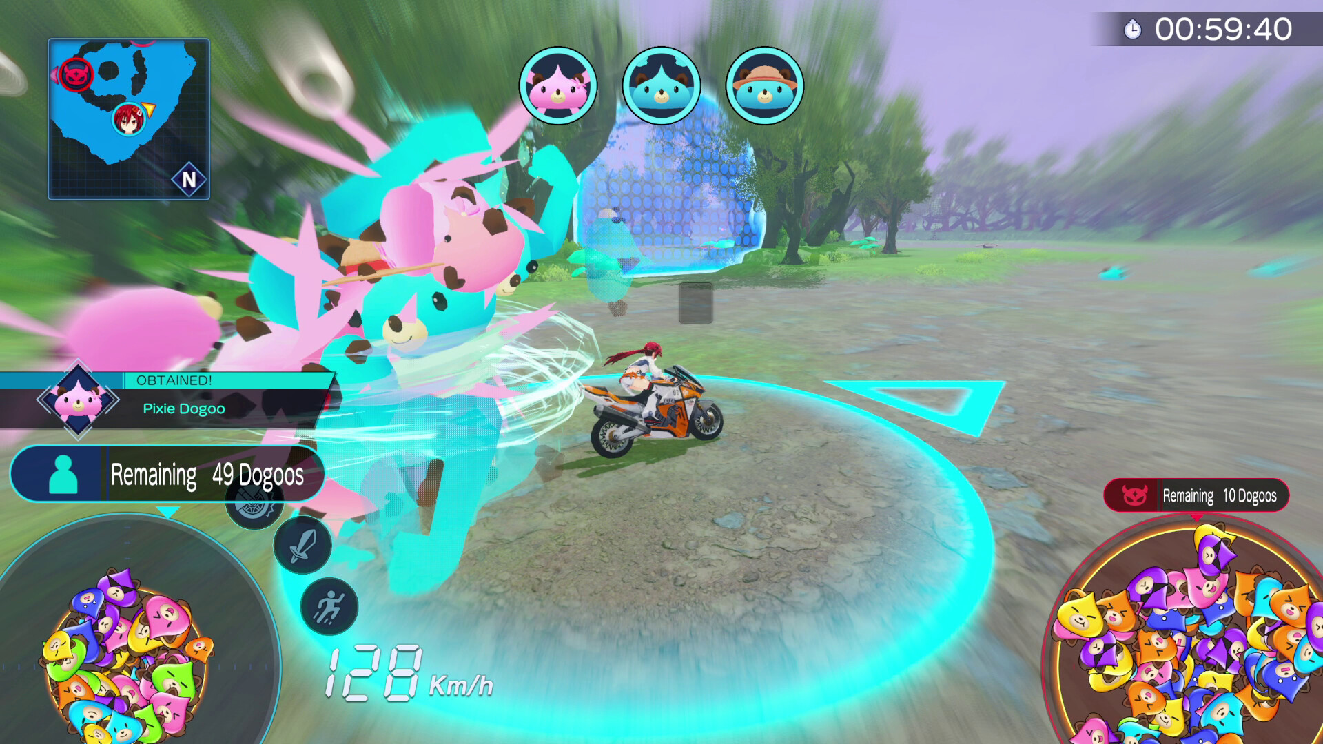 Скриншот: Neptunia Riders VS Dogoos