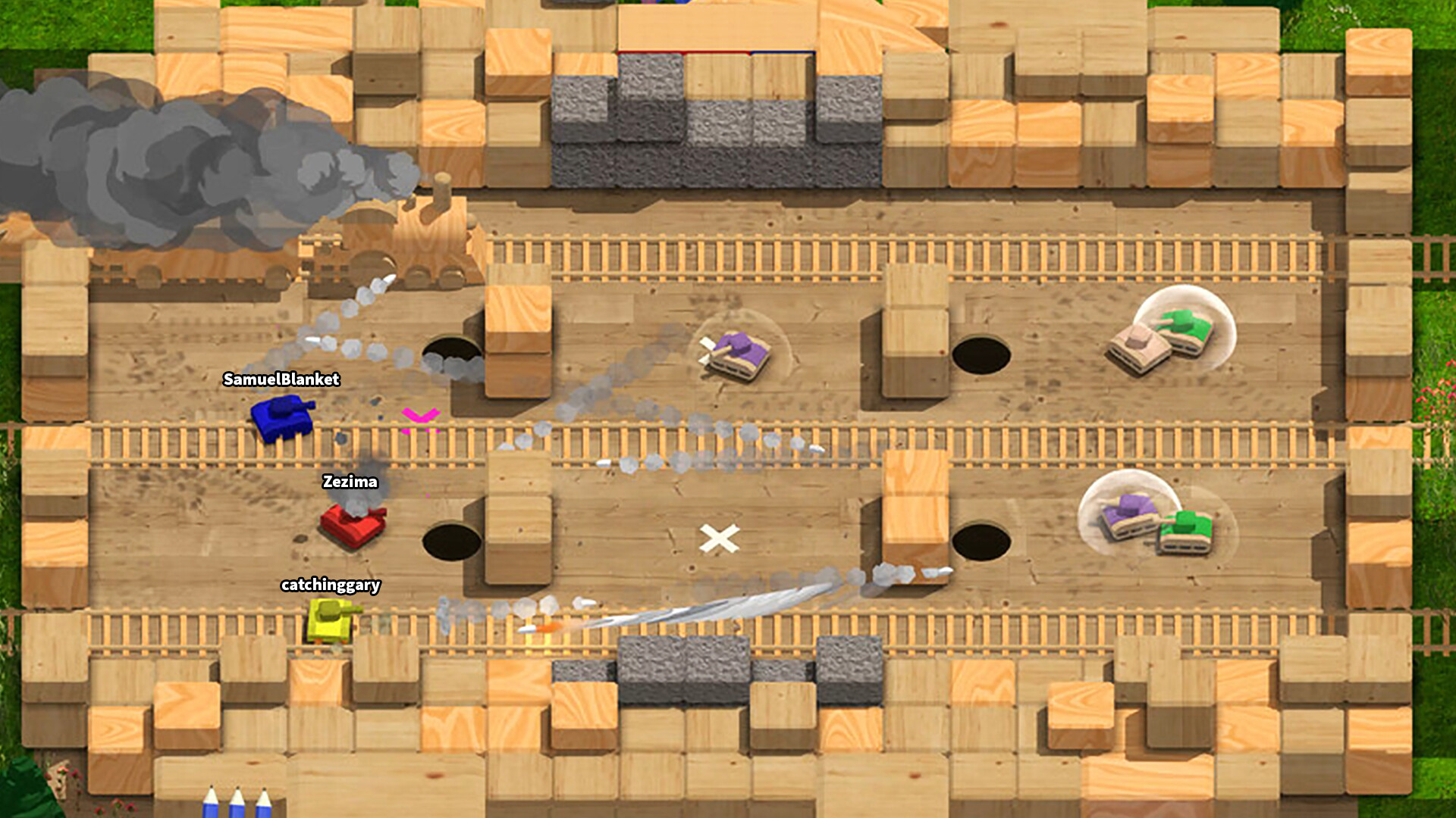 Скриншот: Wee Tanks!