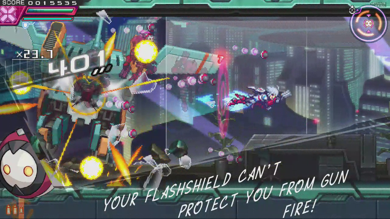 Скриншот: Azure Striker Gunvolt 2