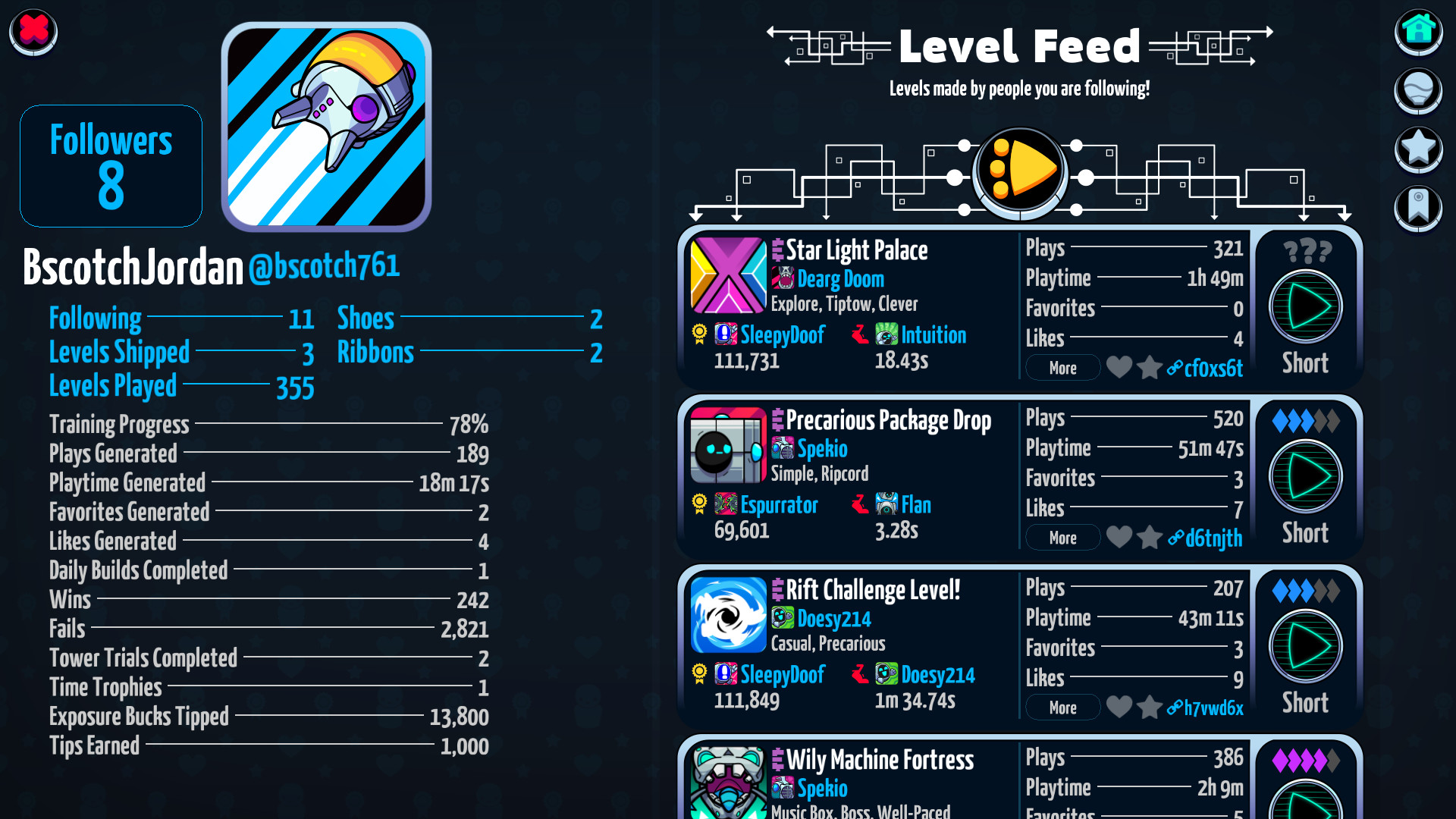 Скриншот: Levelhead