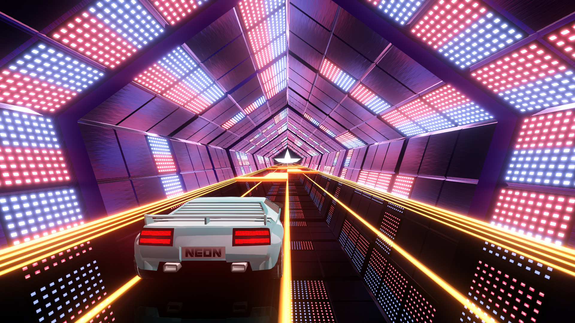 Скриншот: Neon Drive