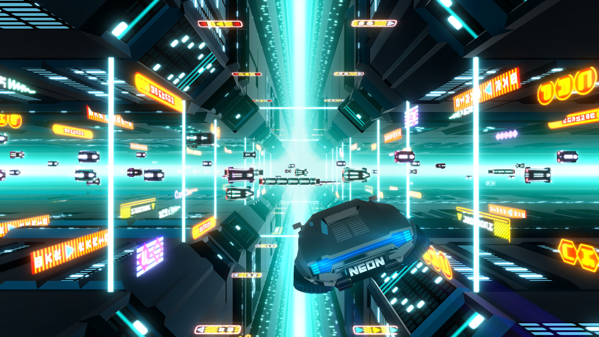 Скриншот: Neon Drive