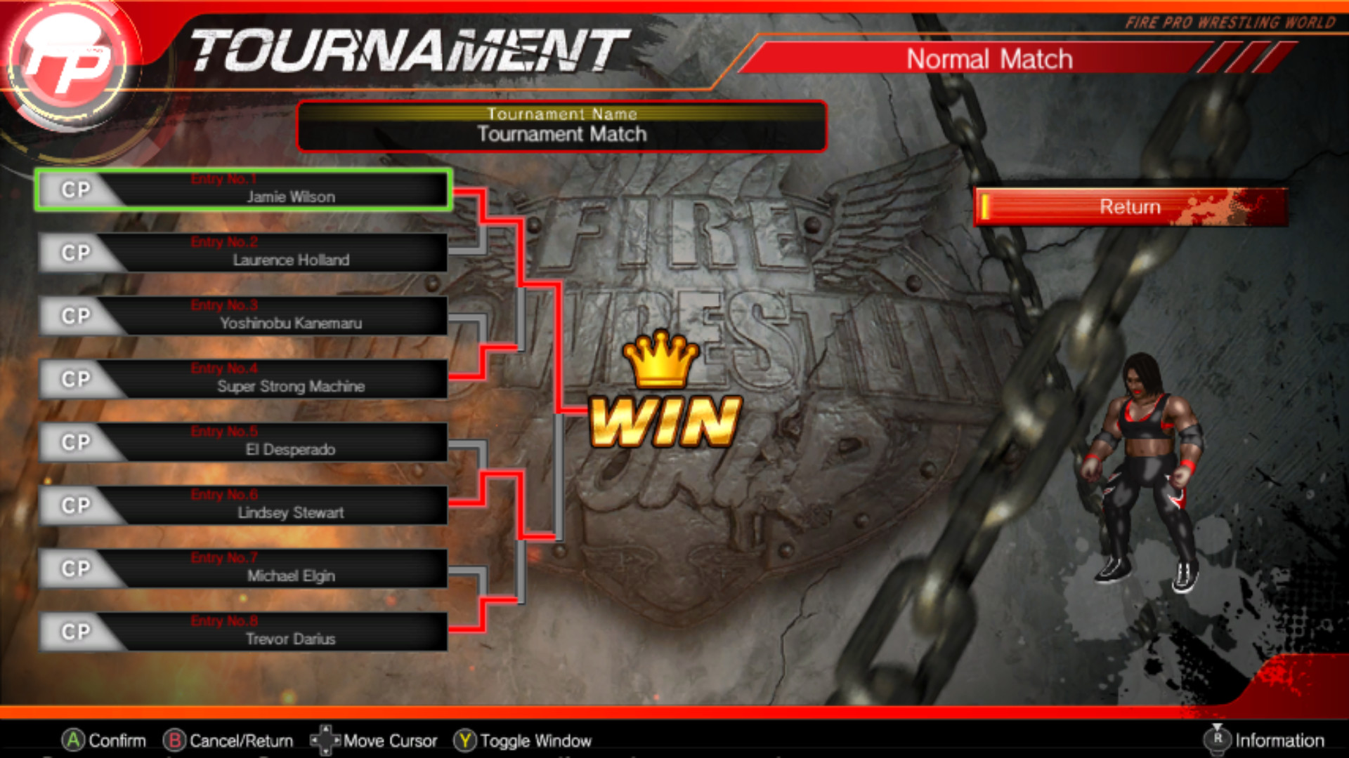 Скриншот: Fire Pro Wrestling World