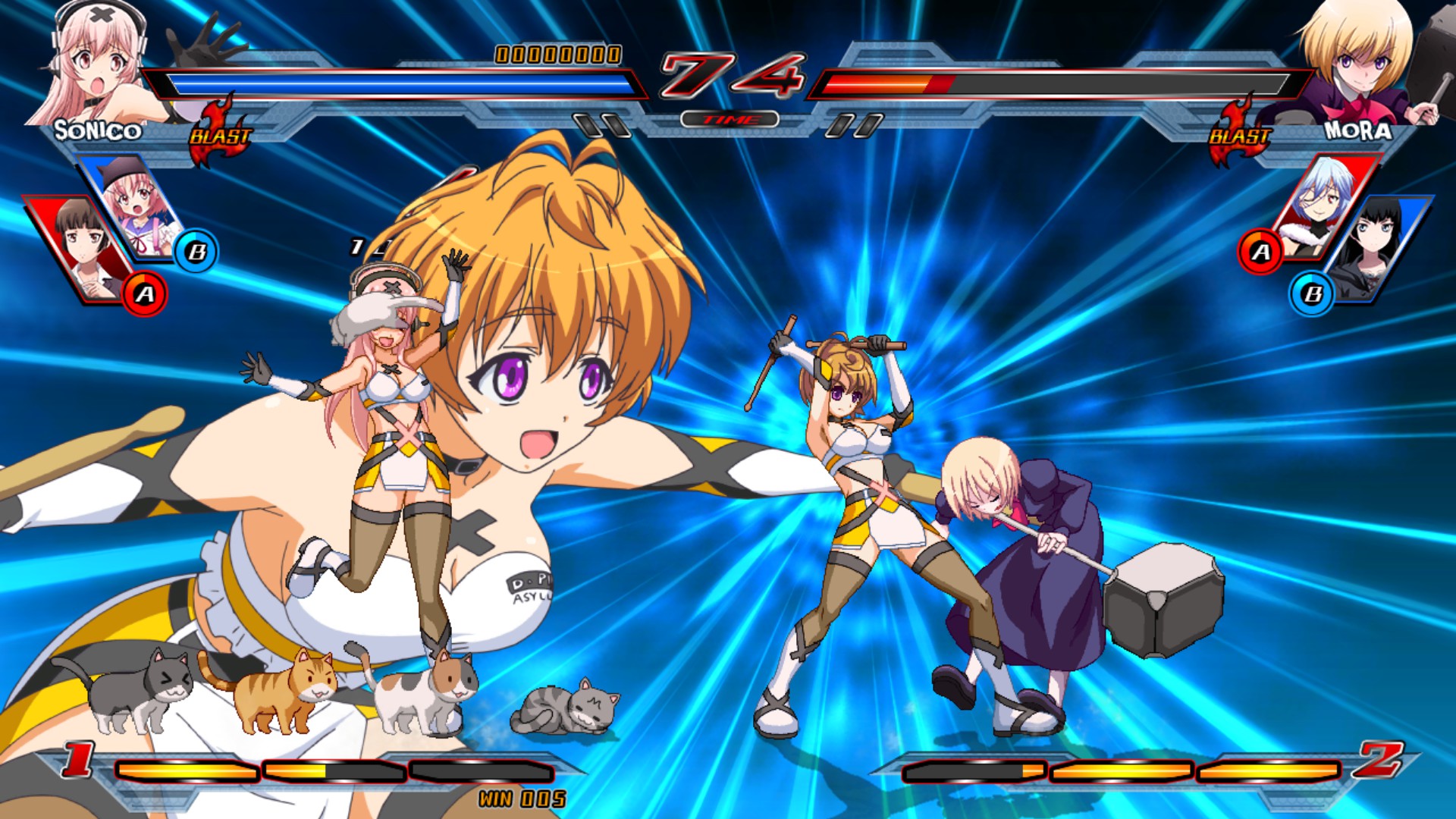 Скриншот: Nitroplus Blasterz: Heroines Infinite Duel