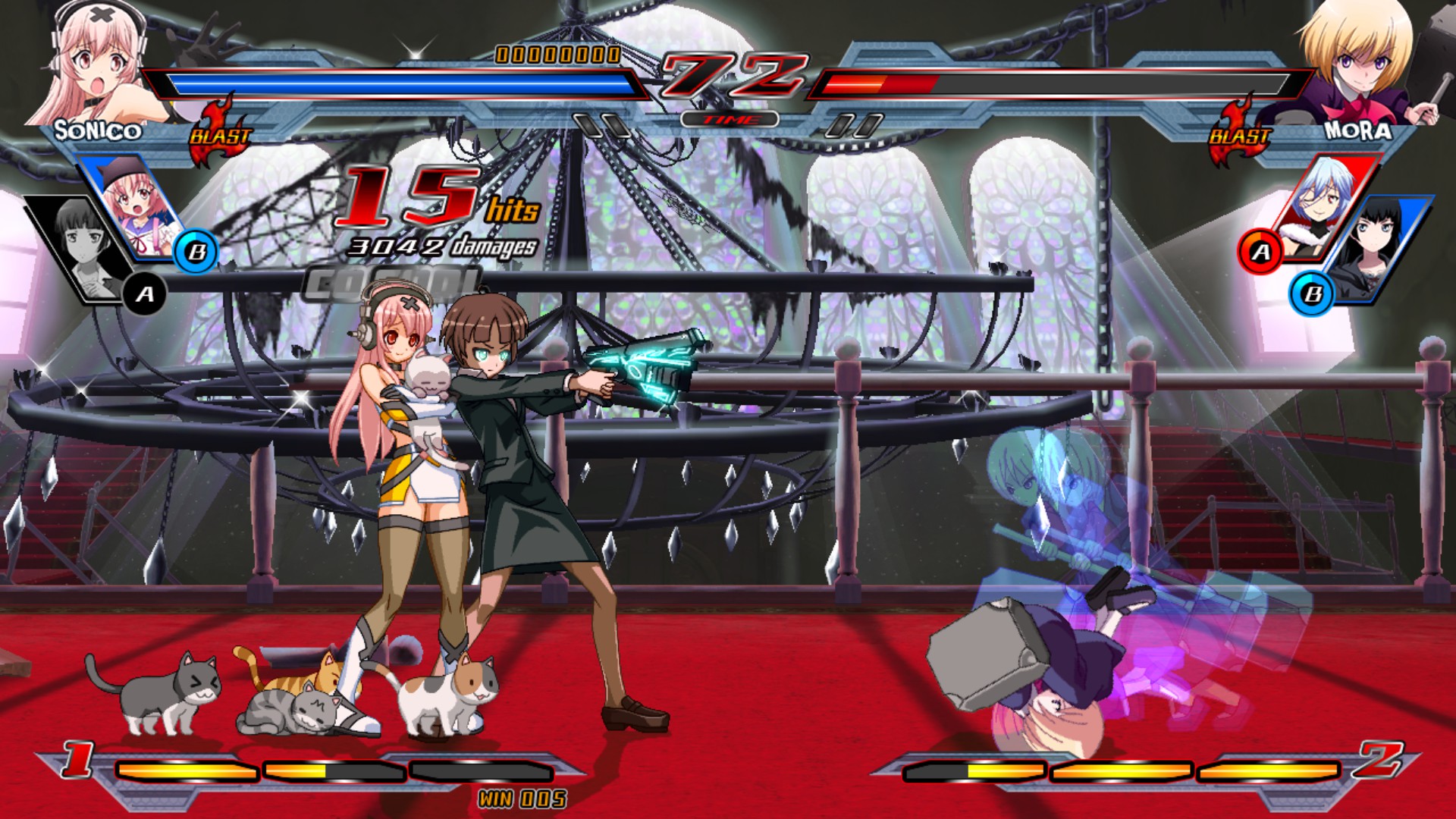 Скриншот: Nitroplus Blasterz: Heroines Infinite Duel