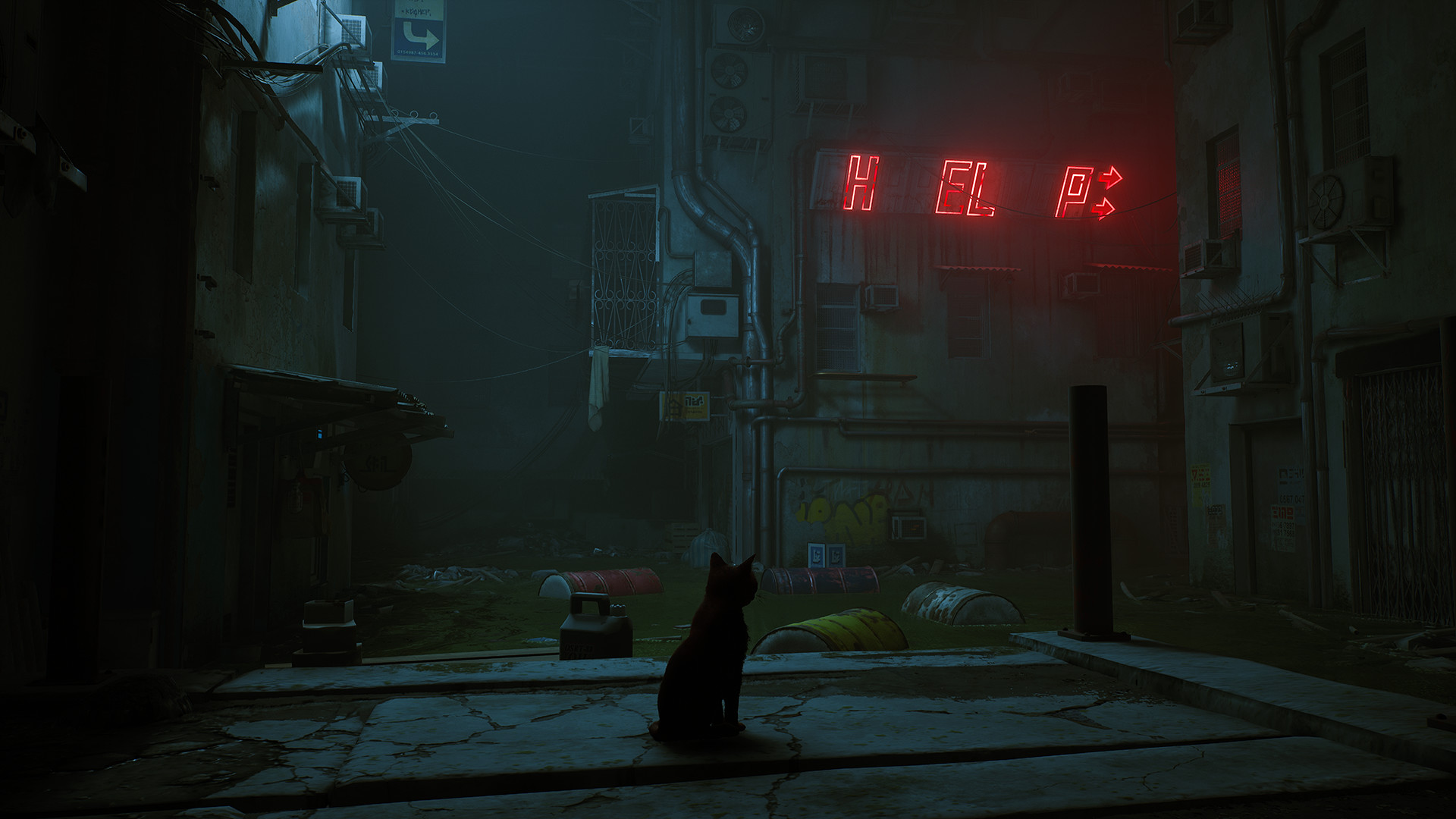 Скриншот: Stray