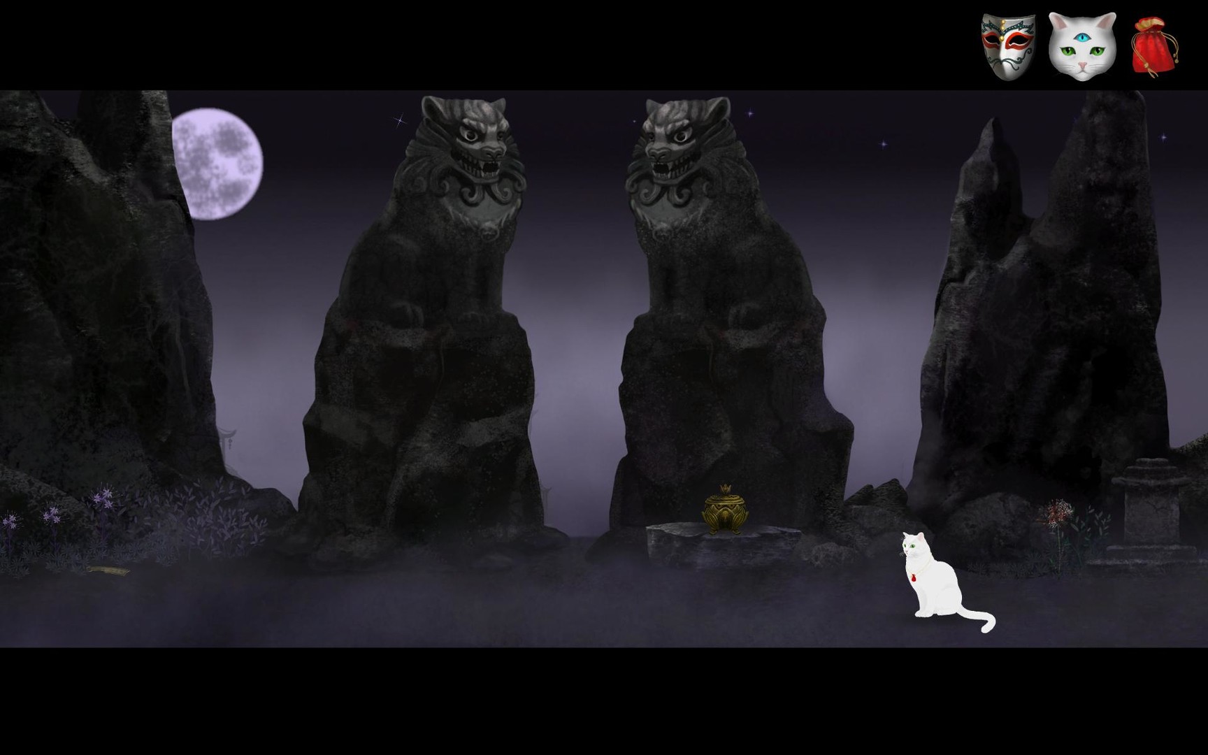Скриншот: Cat and Ghostly Road
