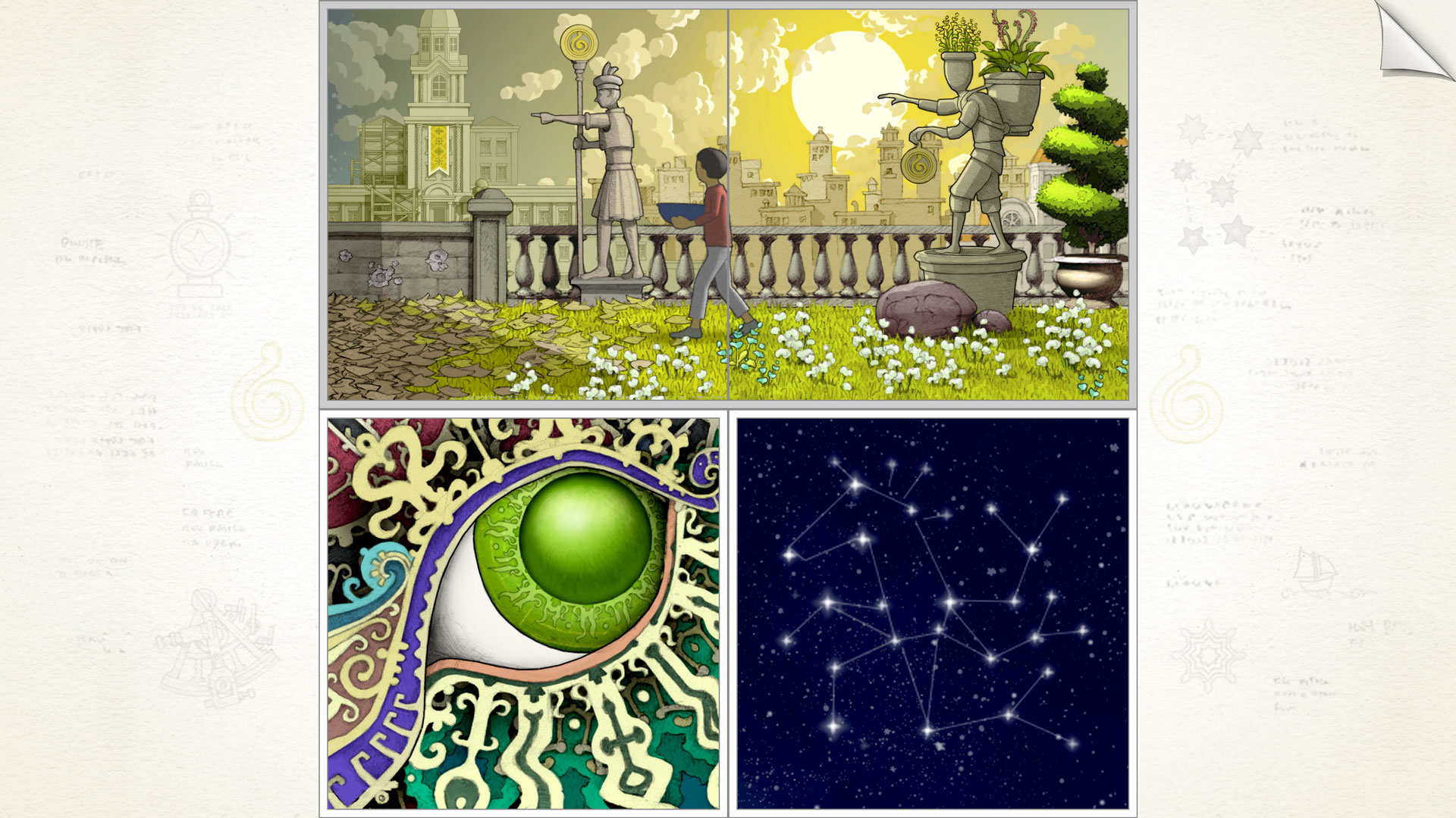 Скриншот: Gorogoa