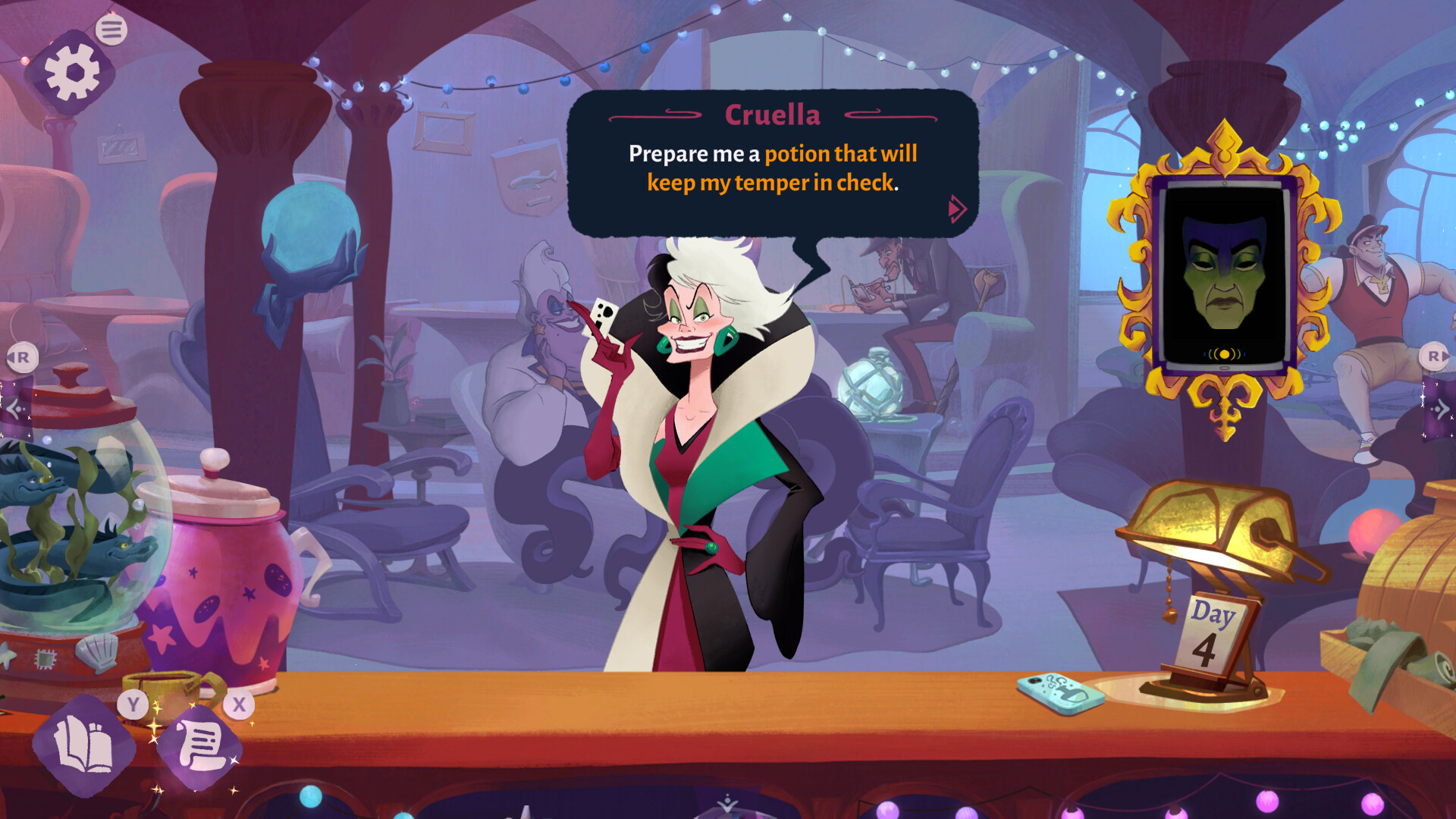 Скриншот: Disney Villains Cursed Café