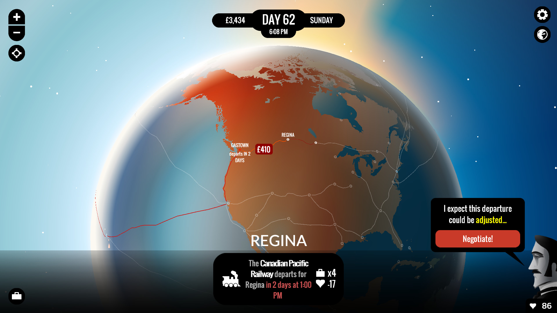 Скриншот: 80 Days
