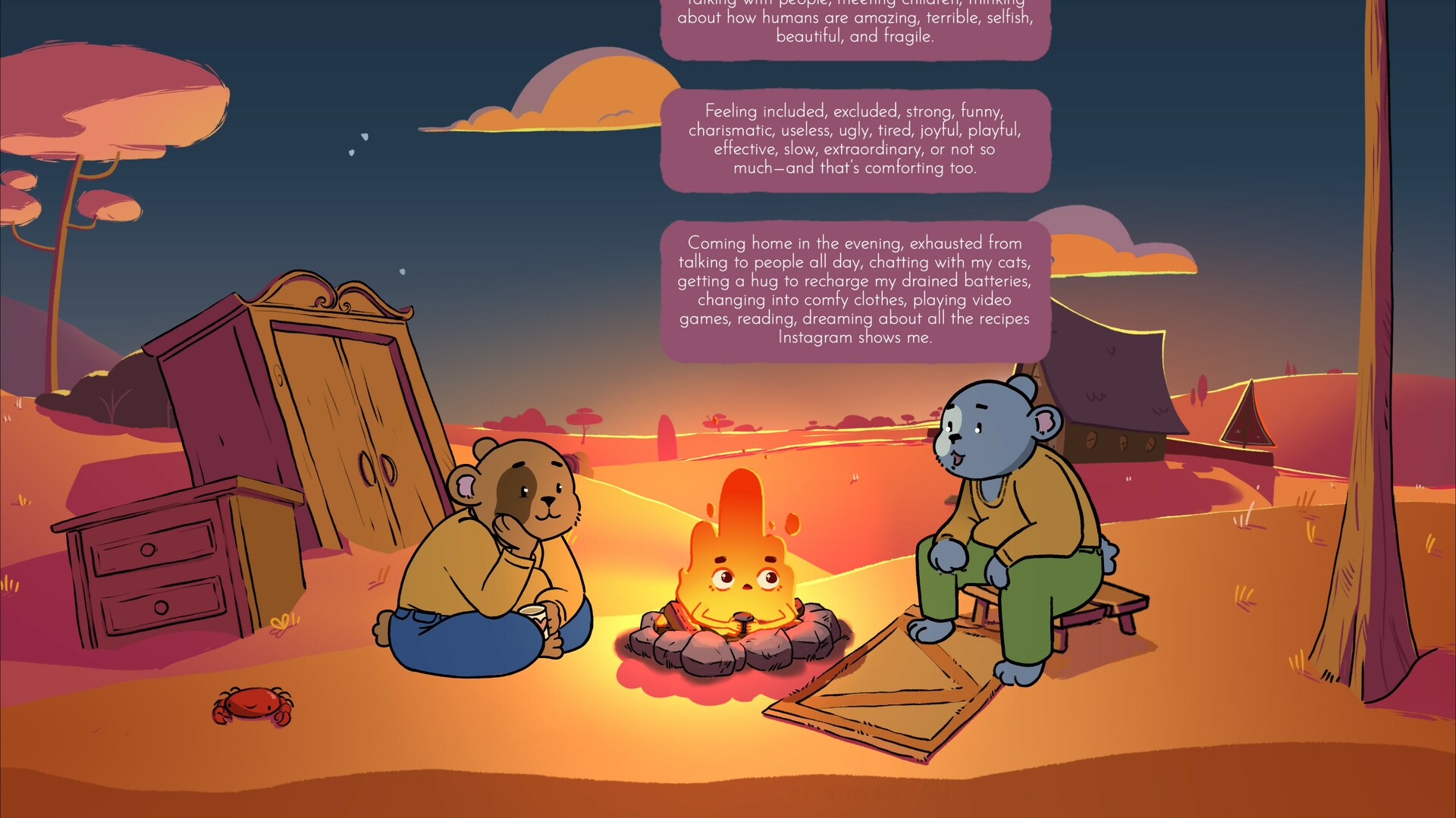 Скриншот: Fireside Feelings