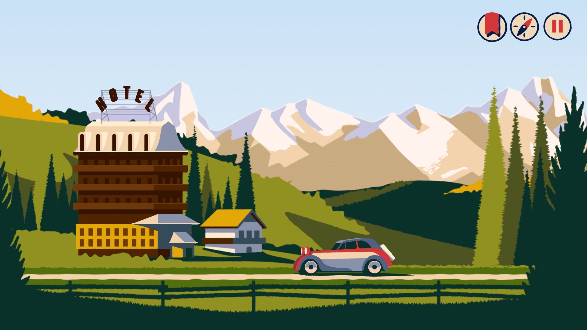 Скриншот: Over the Alps