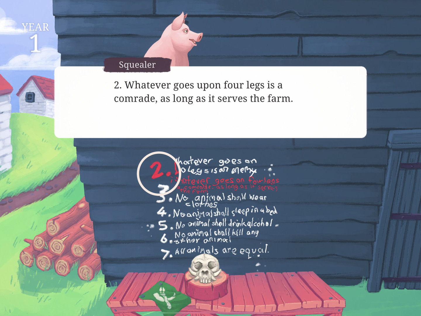 Скриншот: Orwell's Animal Farm