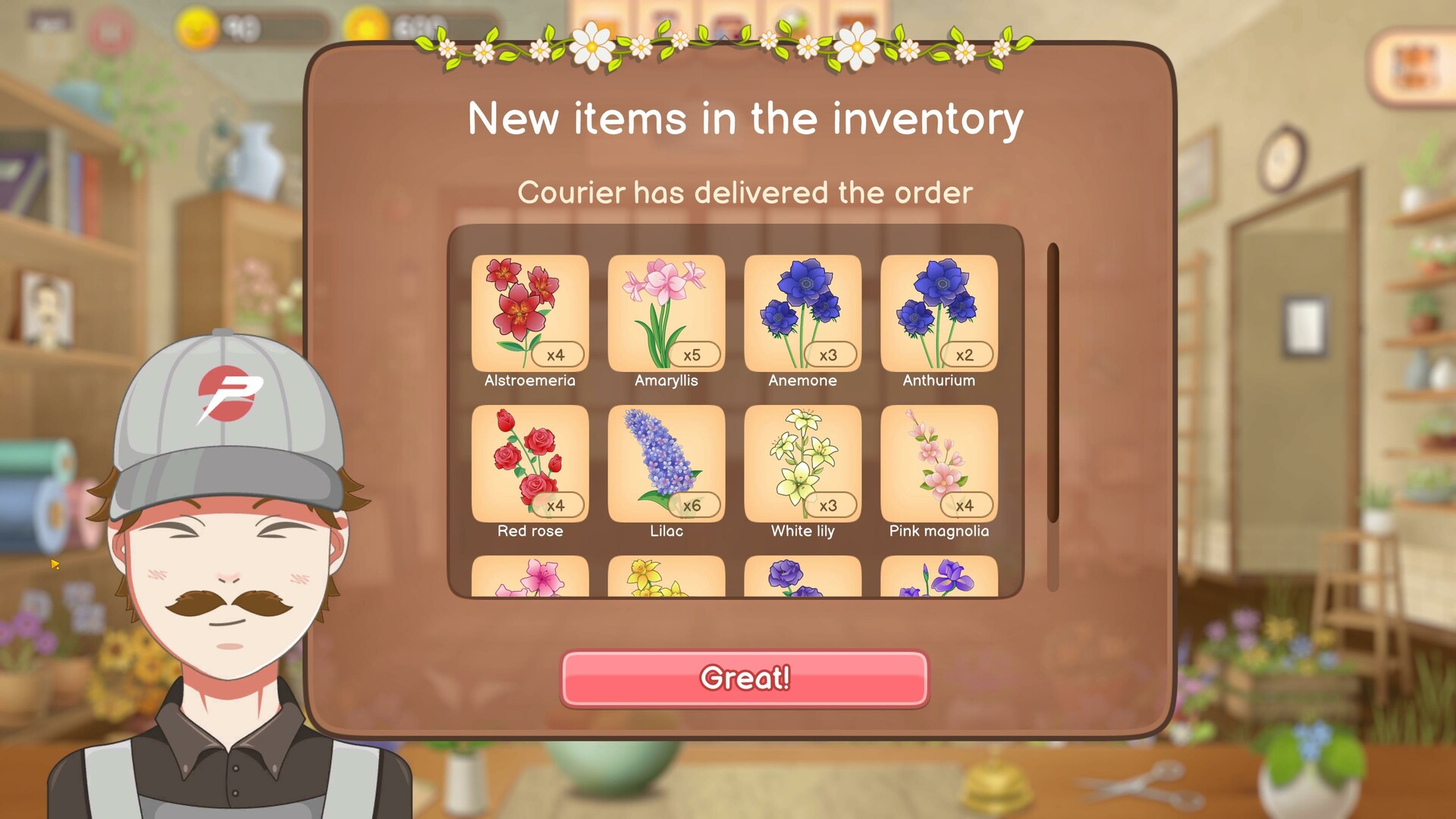 Скриншот: Hanako's Flower Shop