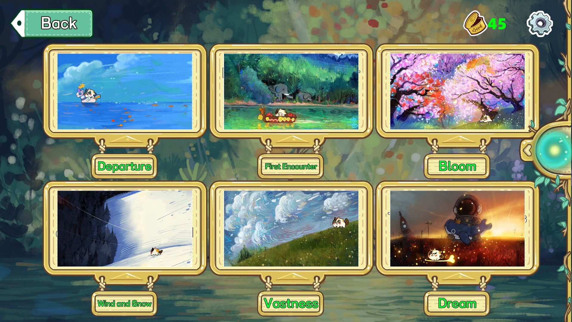 Скриншот: Whisker Wanderlust: The Wondrous Journey