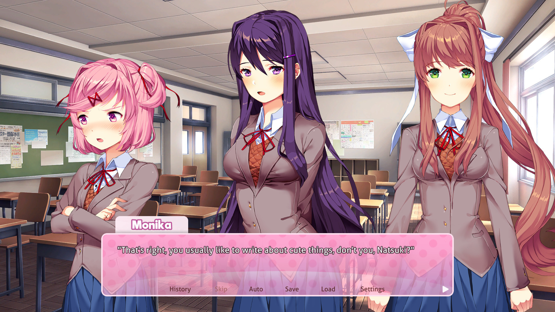 Скриншот: Doki Doki Literature Club Plus!