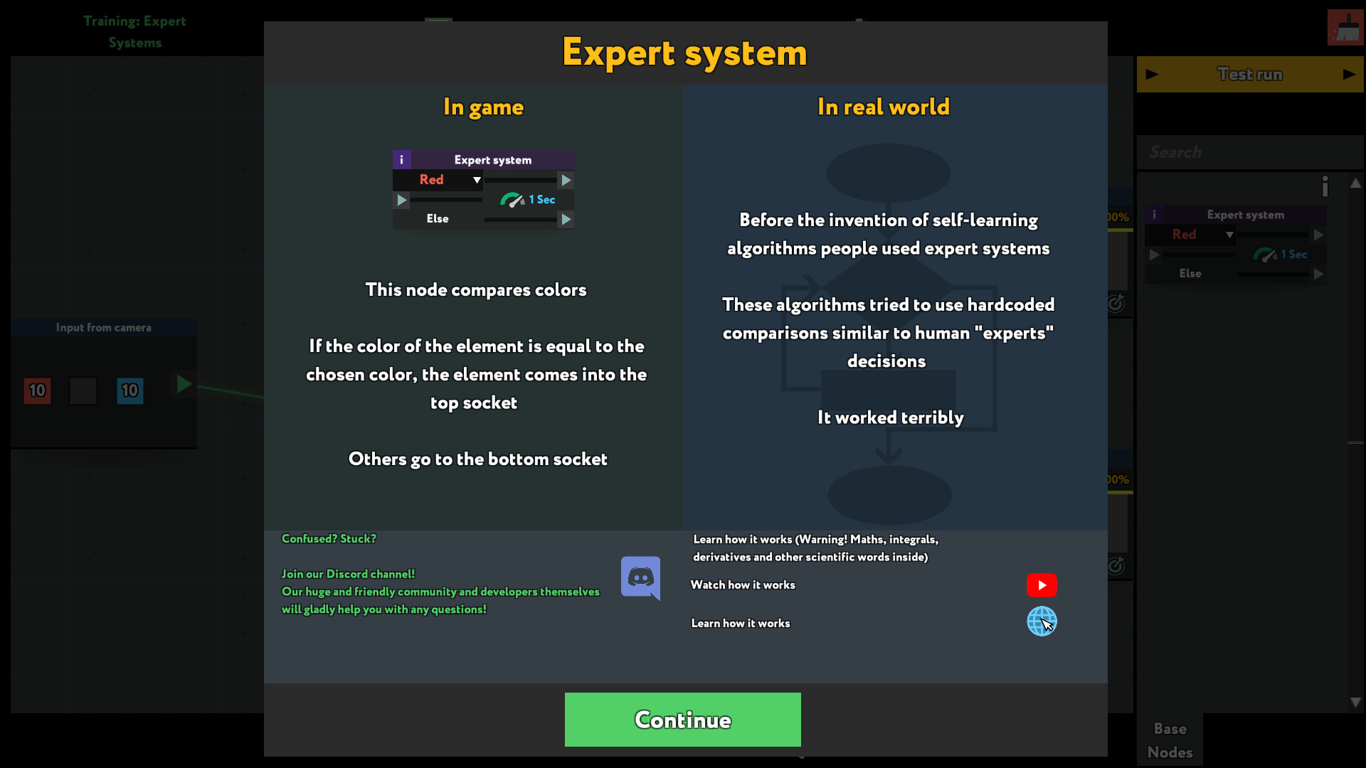 Скриншот: while True: learn()