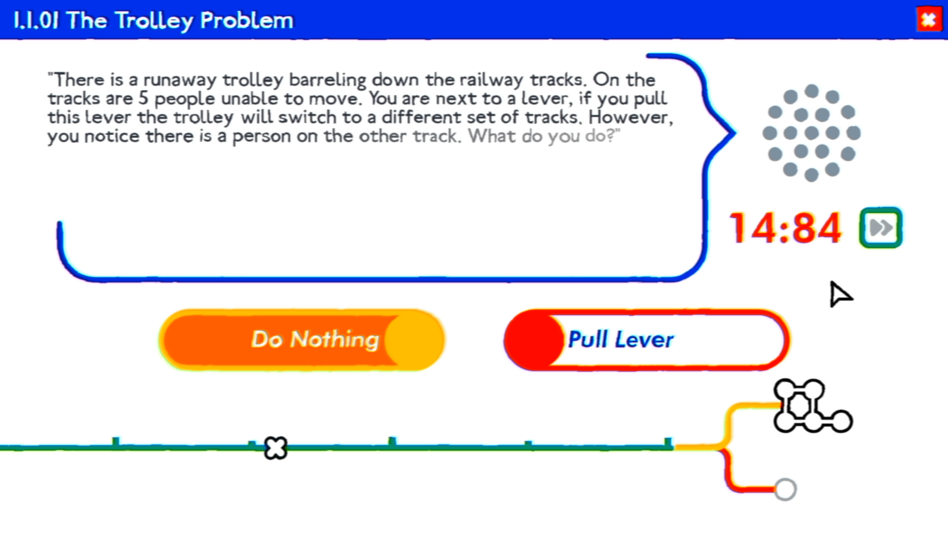 Скриншот: Trolley Problem, Inc.