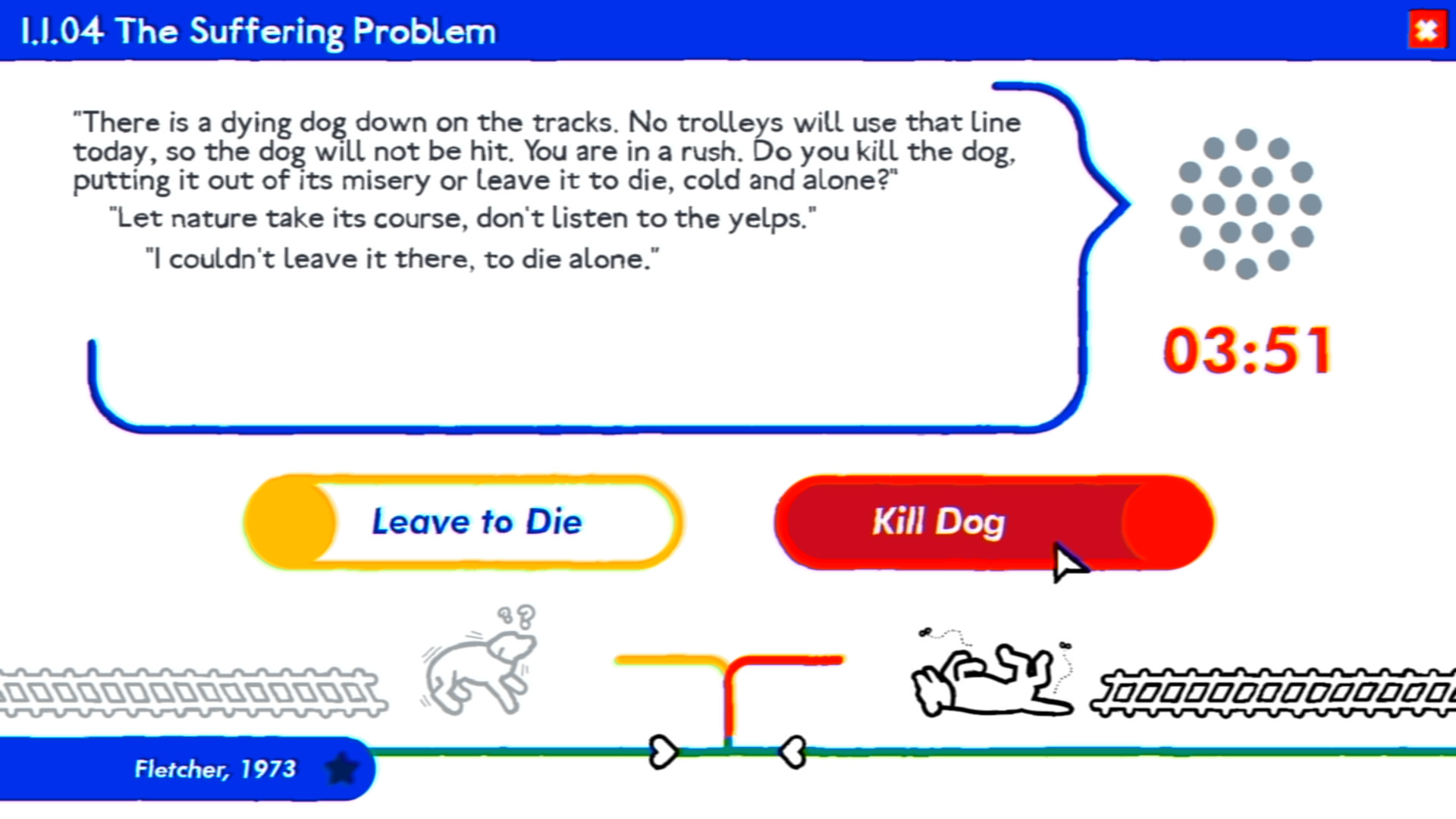 Скриншот: Trolley Problem, Inc.