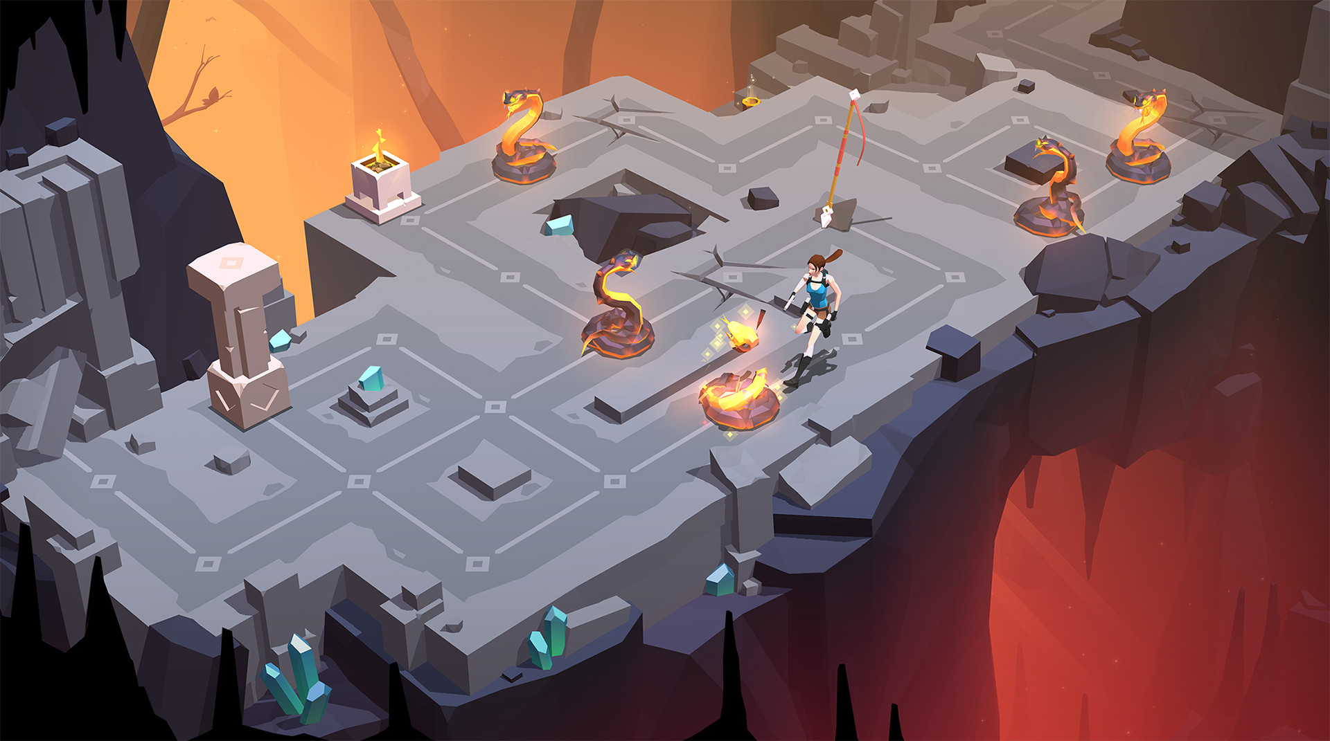 Скриншот: Lara Croft GO