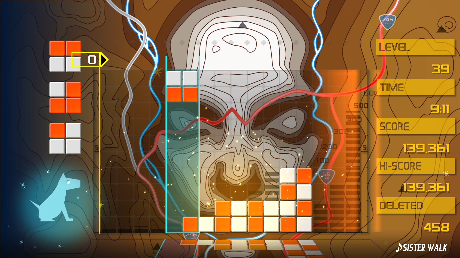 Скриншот: LUMINES REMASTERED