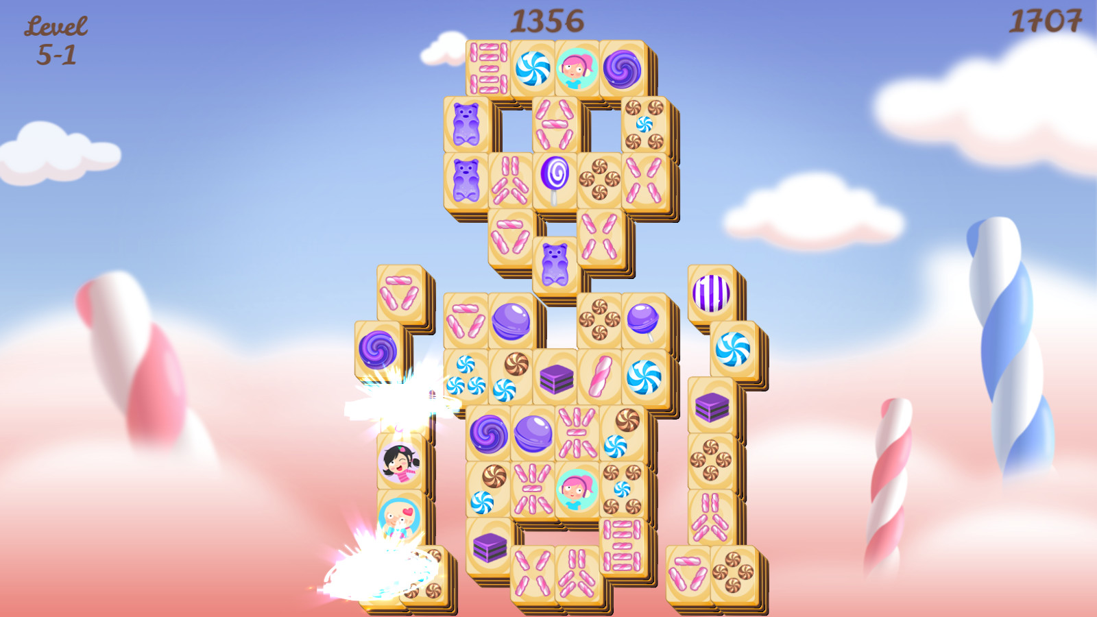 Скриншот: Sweet Candy Mahjong