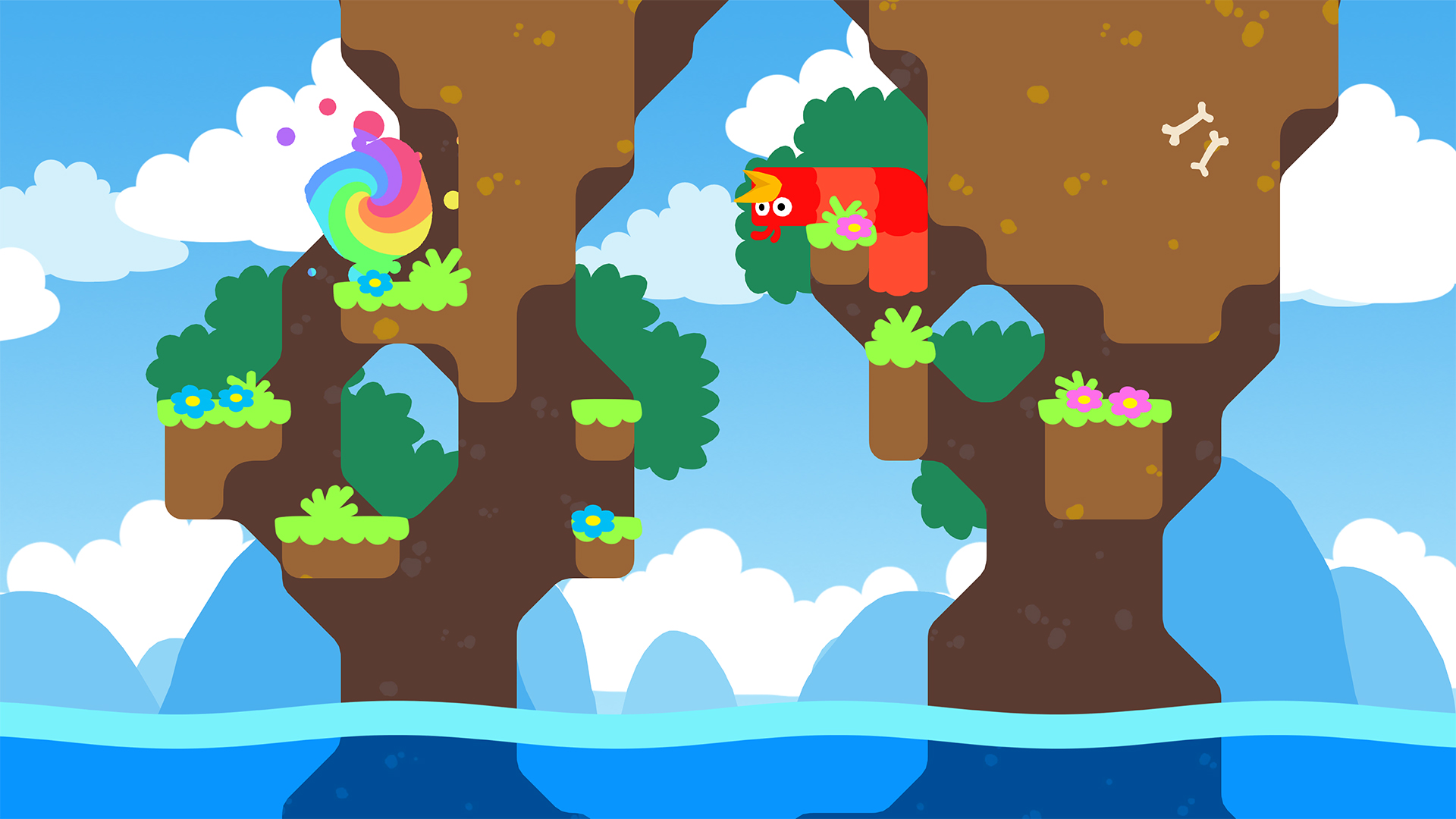 Скриншот: Snakebird Primer