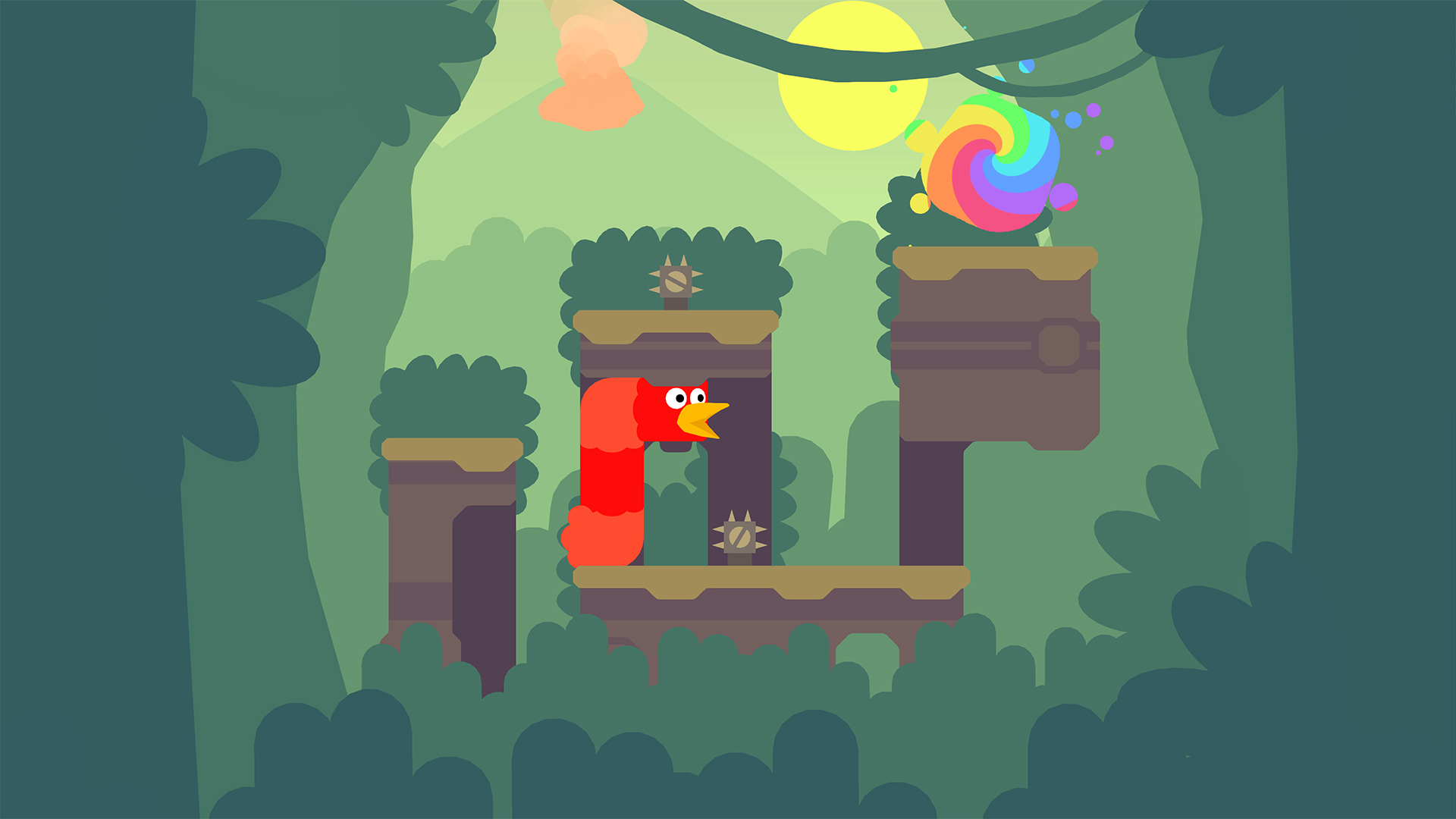 Скриншот: Snakebird Primer