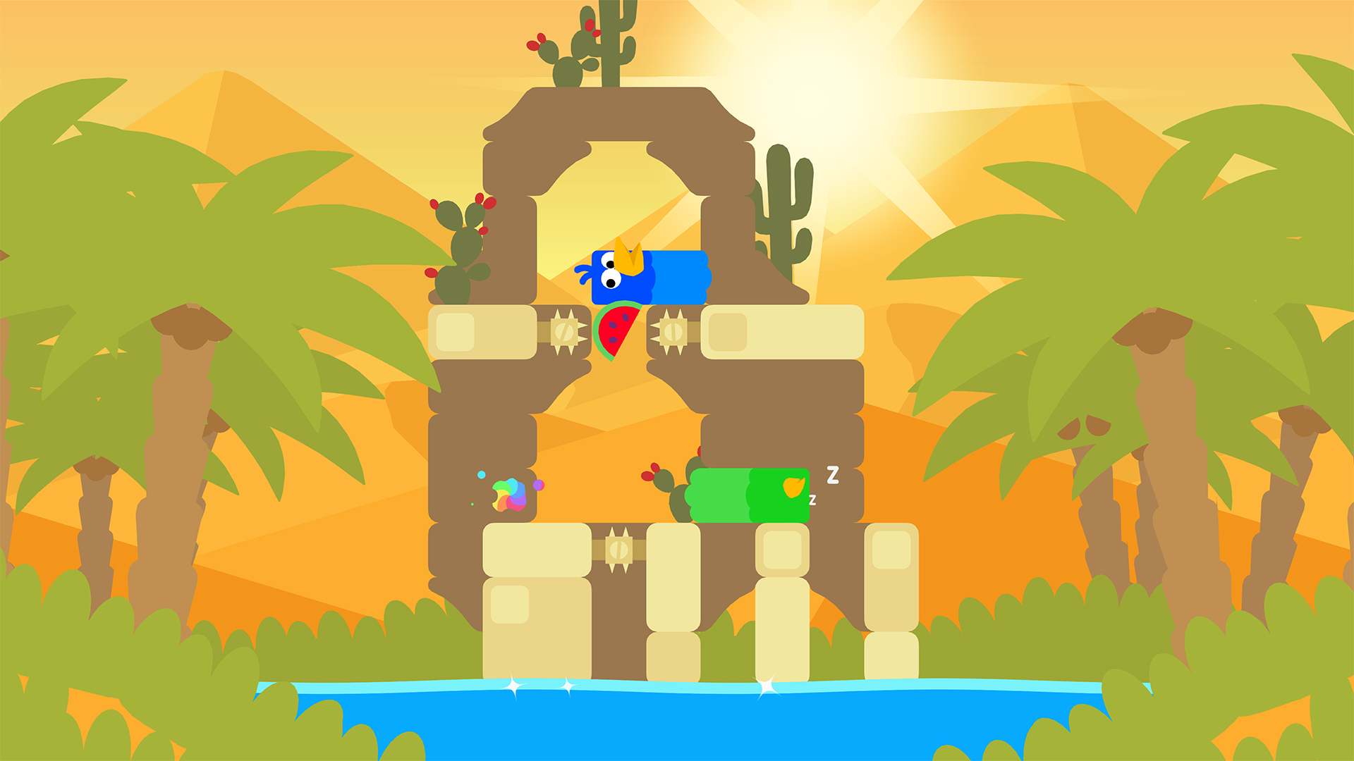 Скриншот: Snakebird Primer