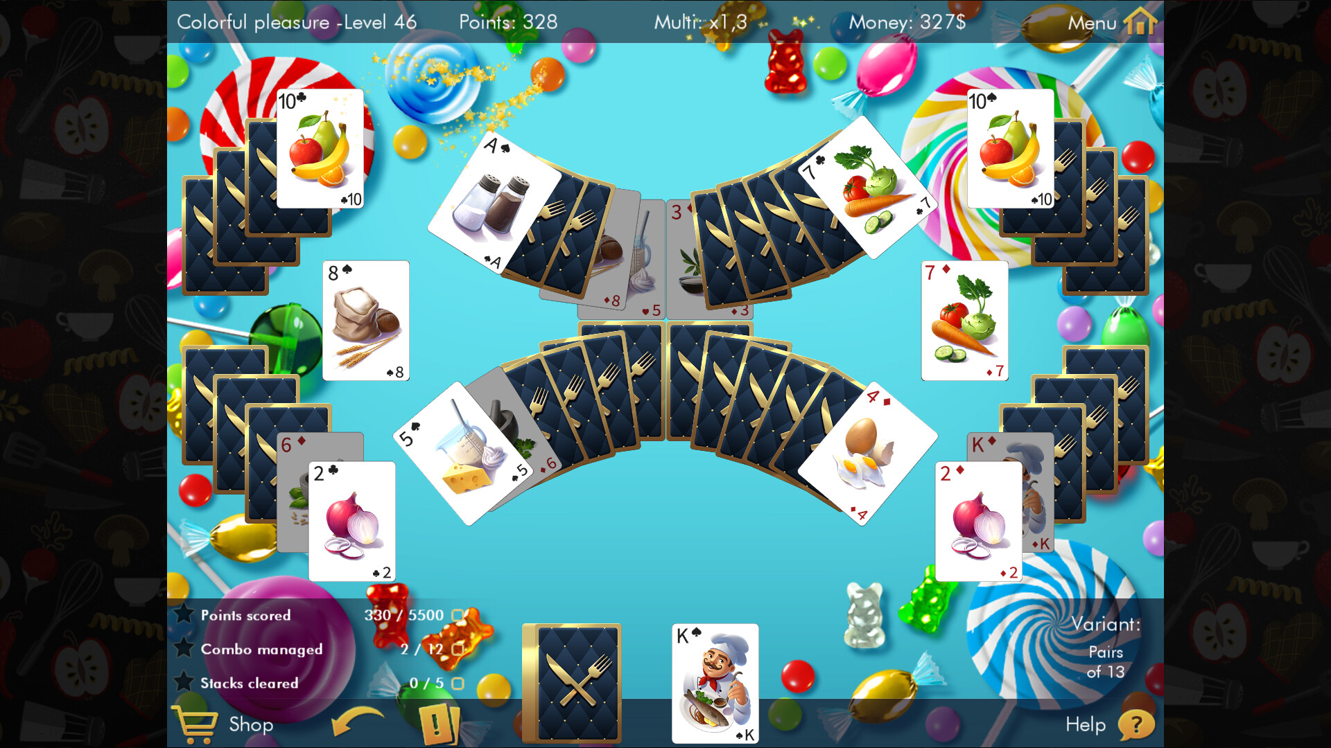 Скриншот: Delicious Solitaire