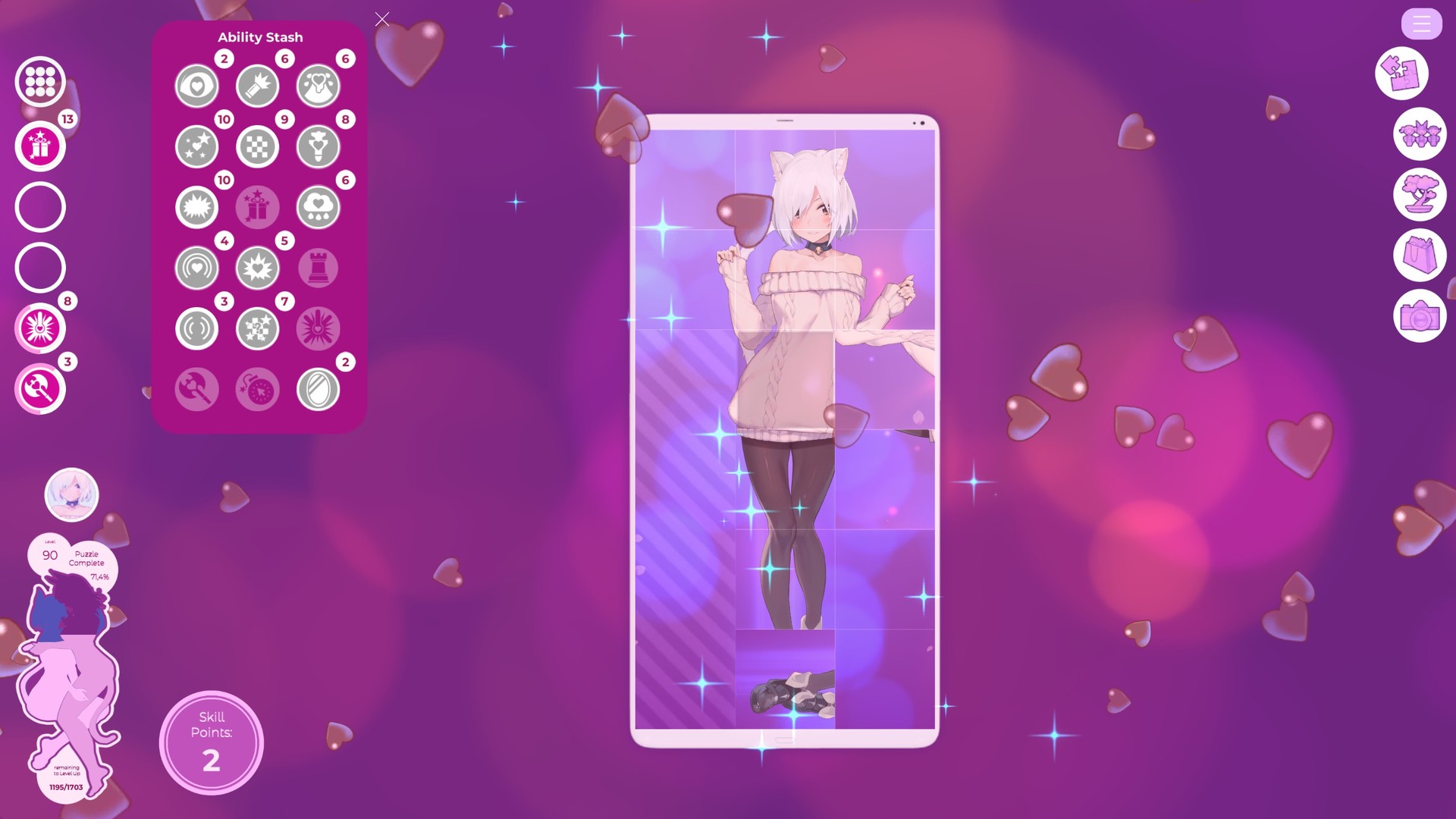 Скриншот: Mosaique Neko Waifus 3