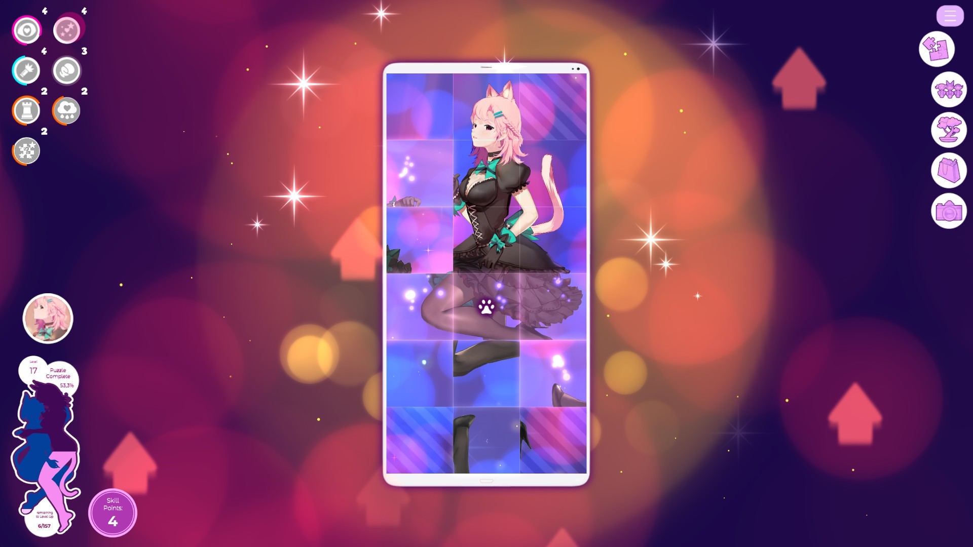 Скриншот: Mosaique Neko Waifus 2