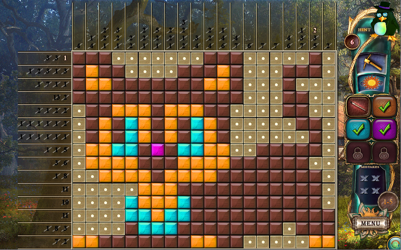 Скриншот: Fantasy Mosaics 16: Six Colors in Wonderland