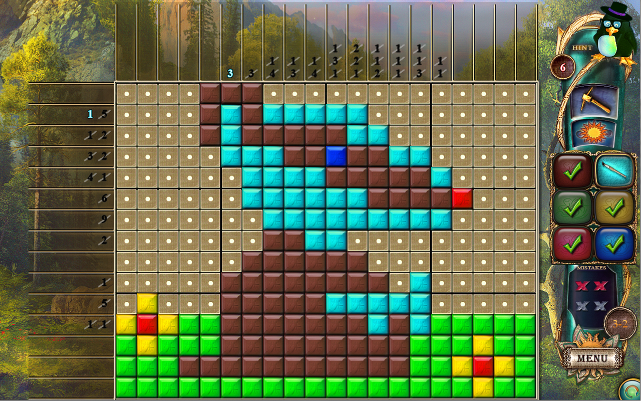 Скриншот: Fantasy Mosaics 16: Six Colors in Wonderland