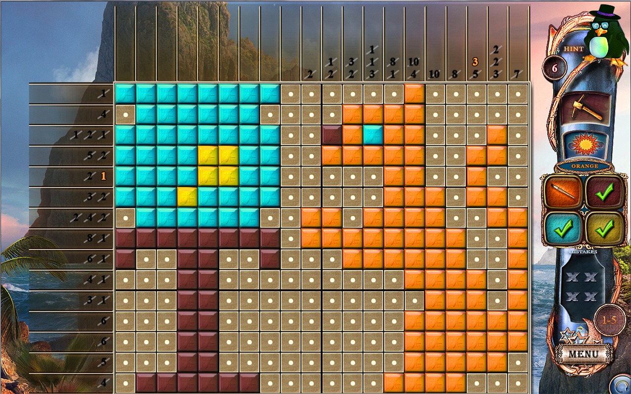 Скриншот: Fantasy Mosaics 15: Ancient Land